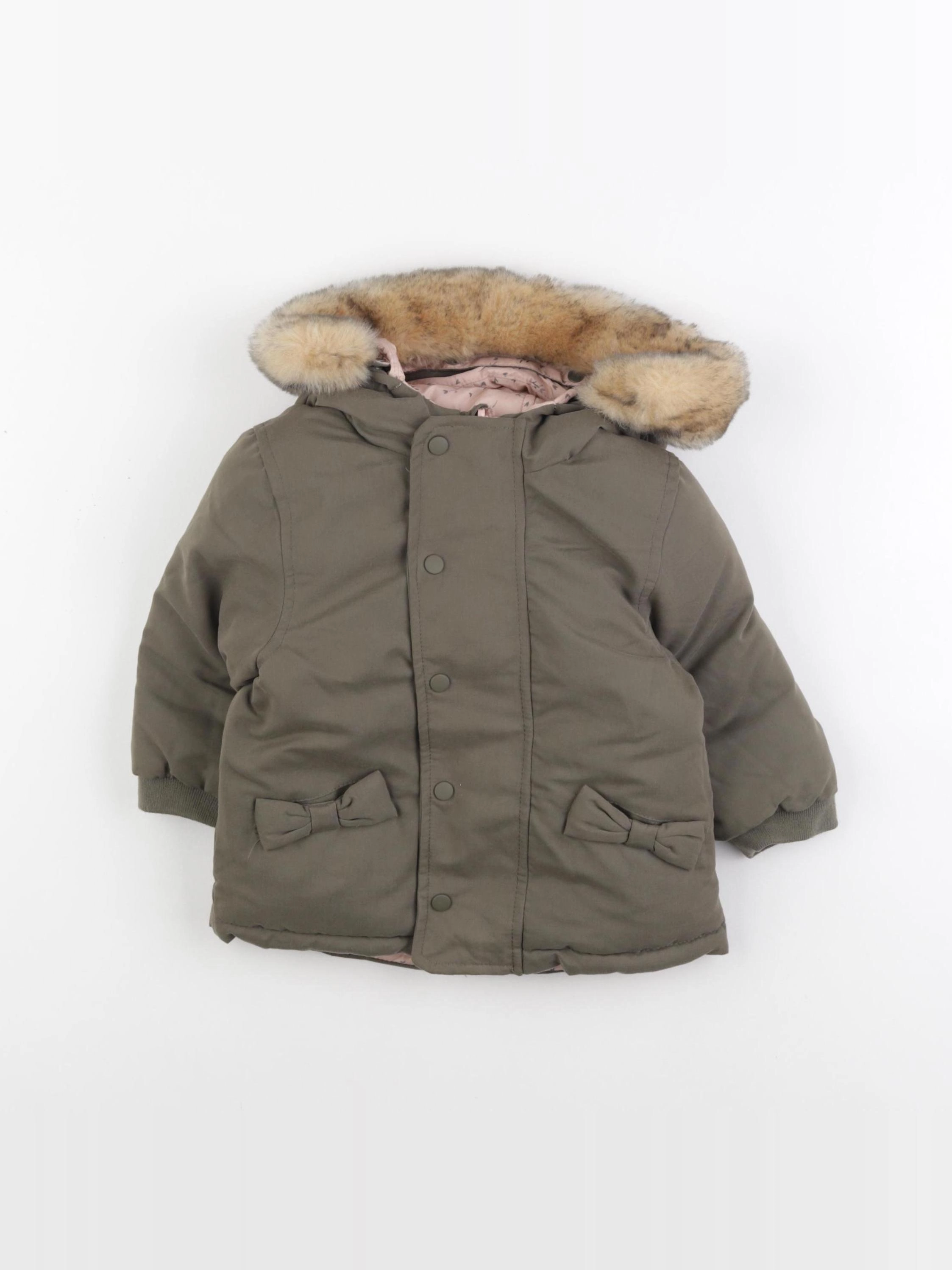 Vertbaudet - manteau vert - 18 mois