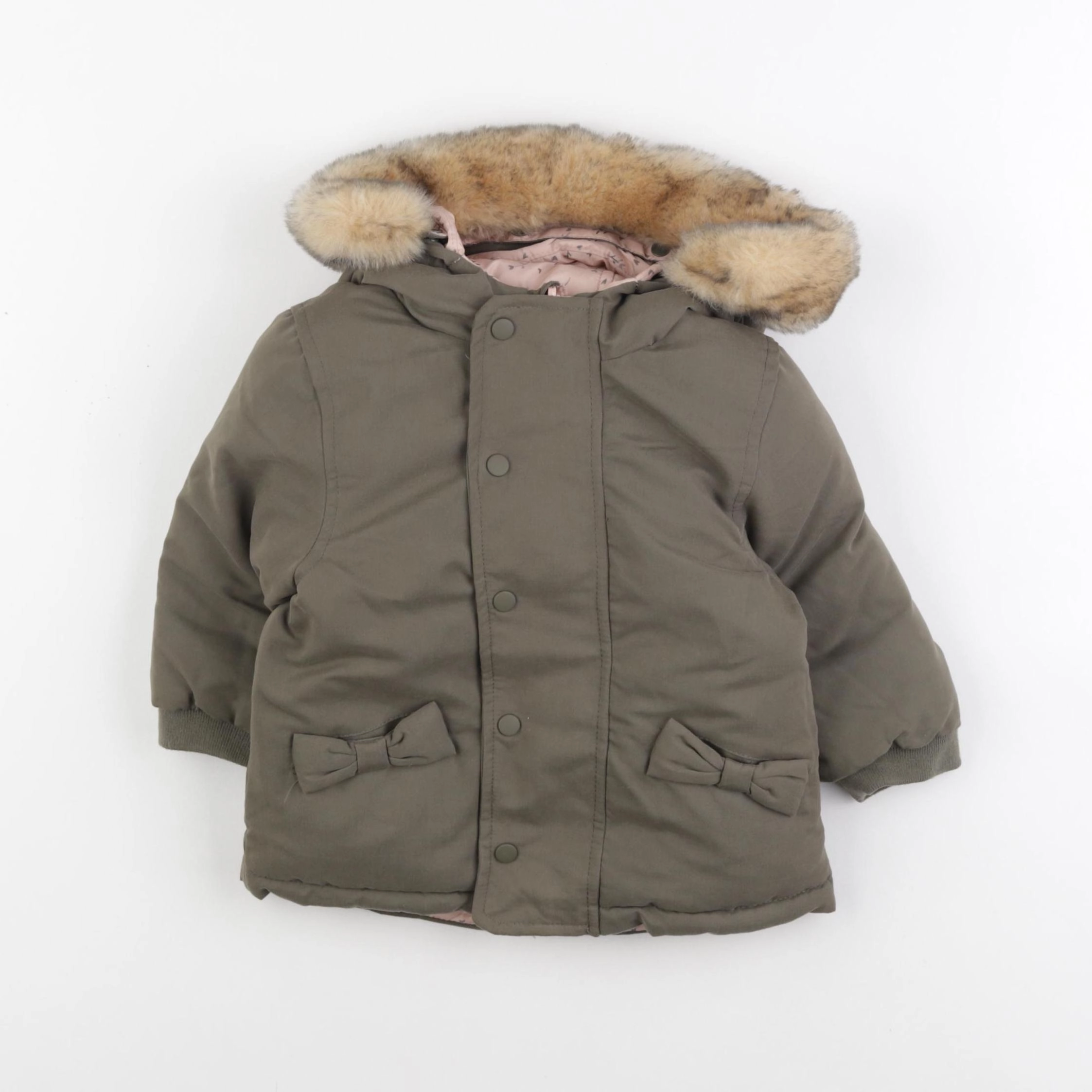 Vertbaudet - manteau vert - 18 mois