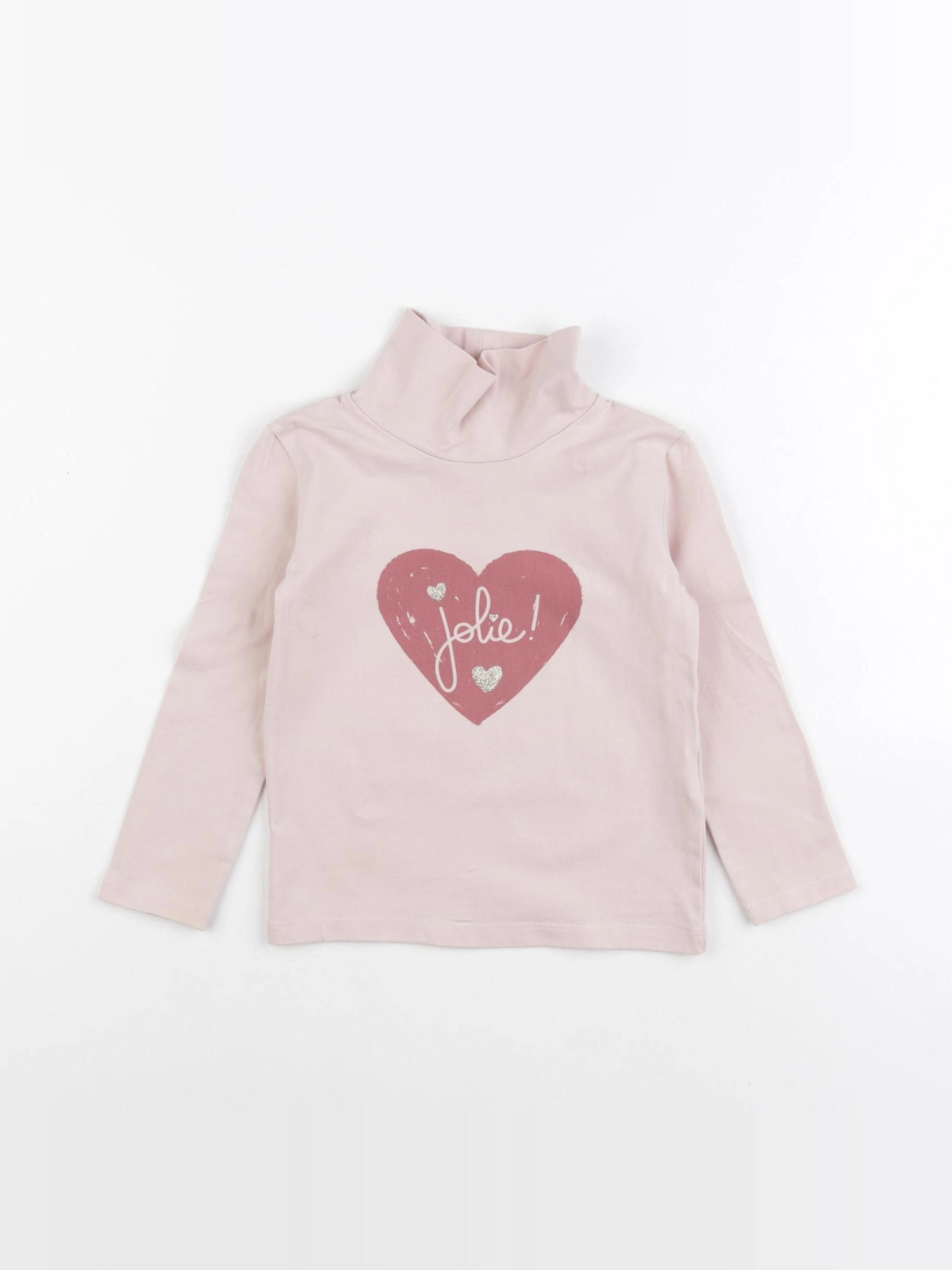 Vertbaudet - sous-pull rose - 2 ans
