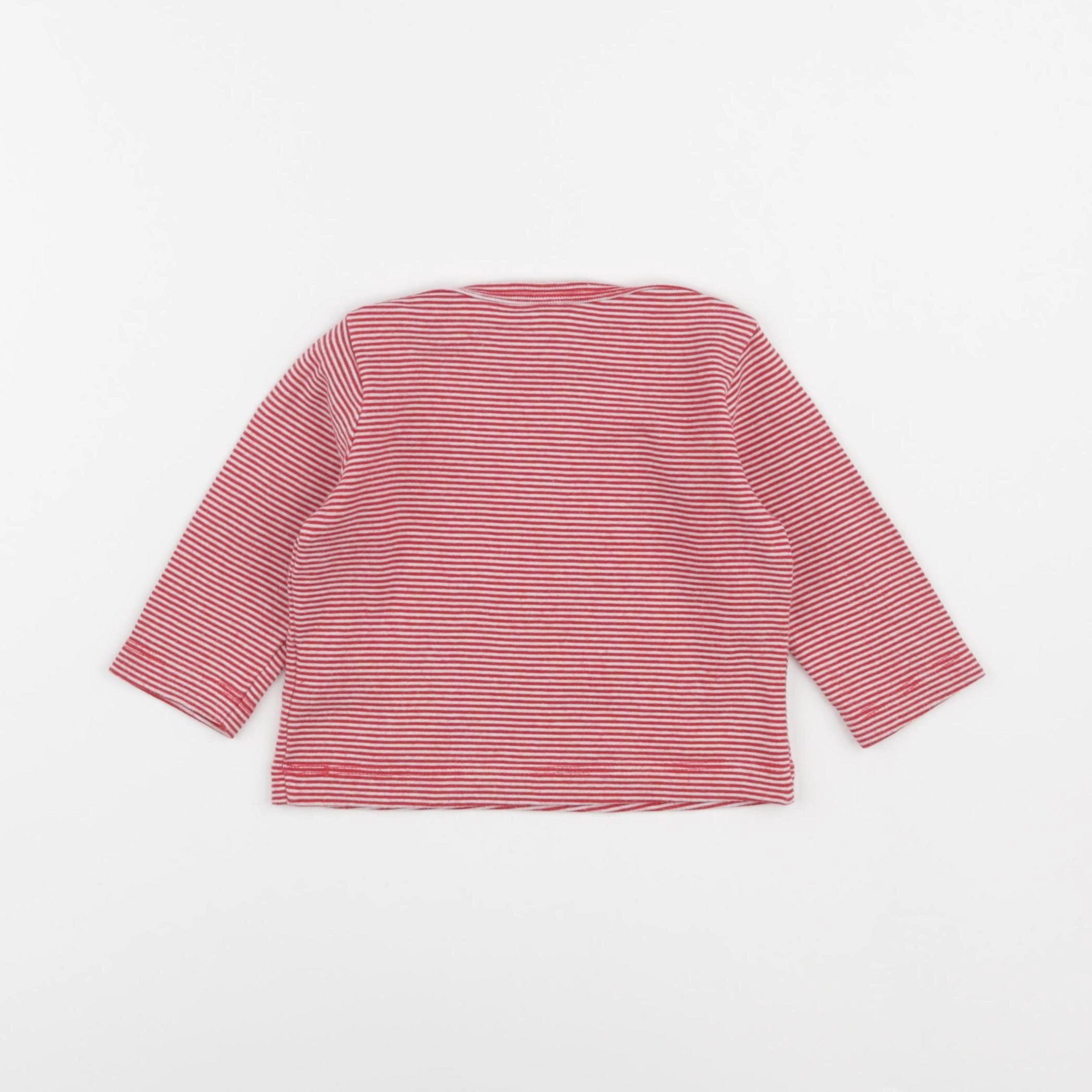 Petit Bateau - tee-shirt rouge - 6 mois