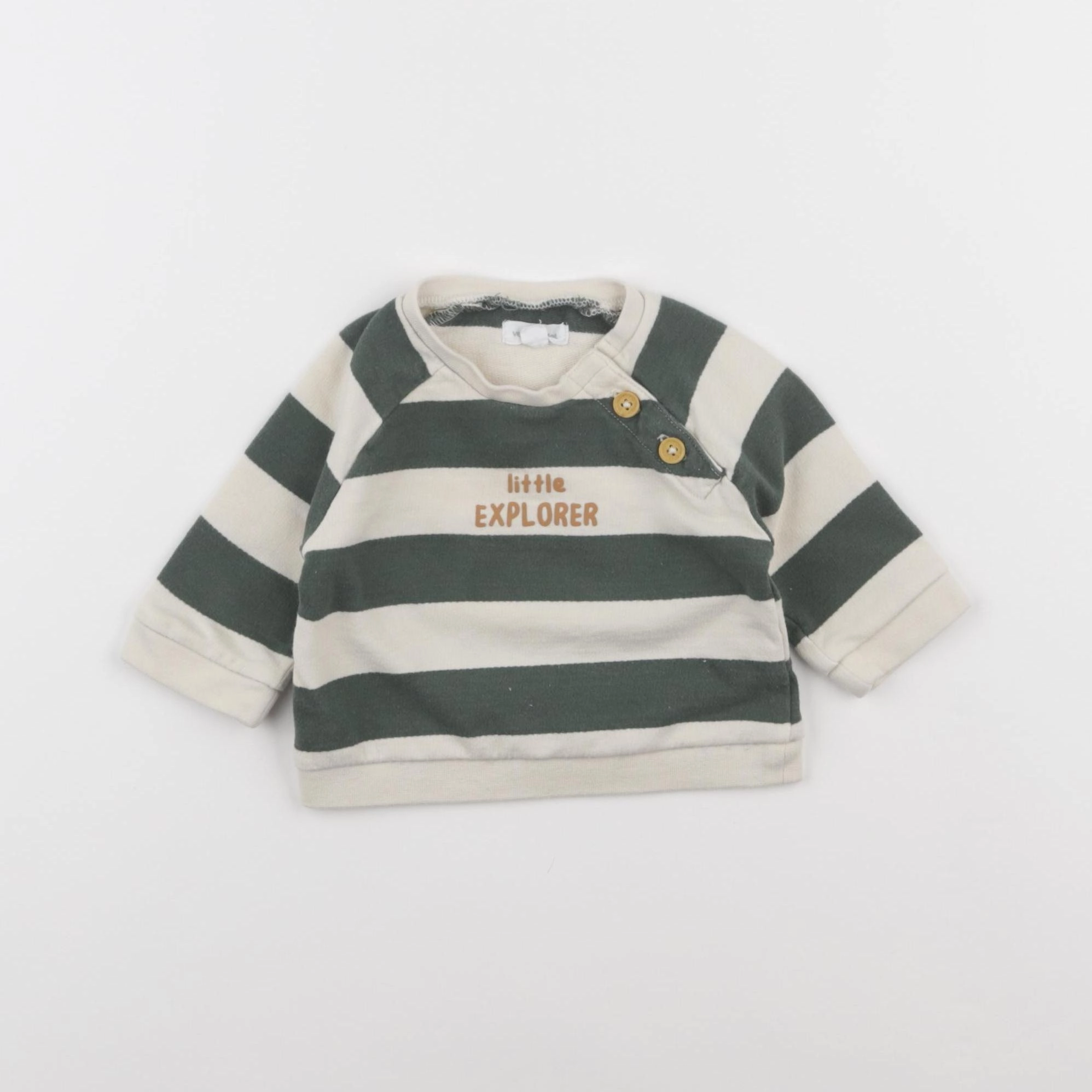 Vertbaudet - sweat vert - 3 mois