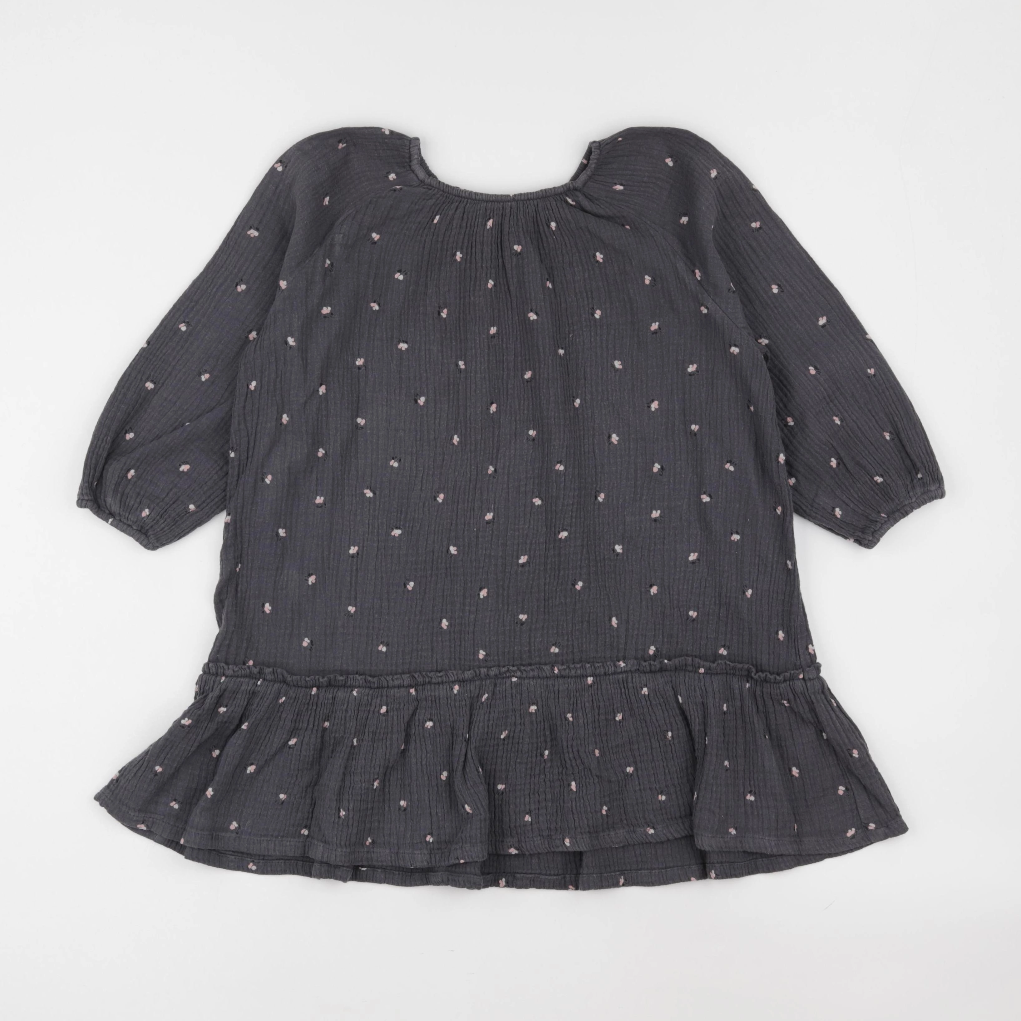 H&M - robe gris - 4/5 ans