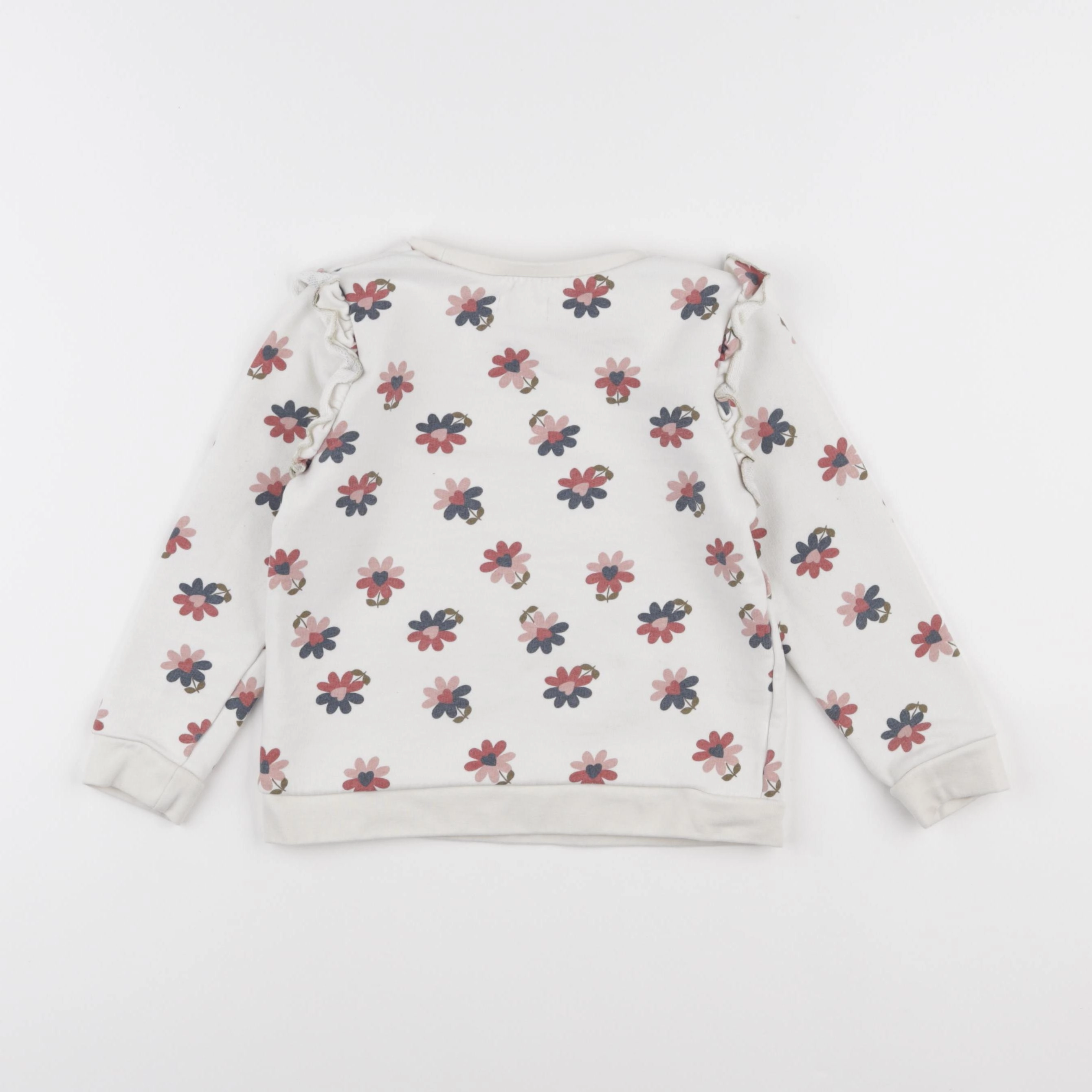 Vertbaudet - sweat blanc - 6 ans