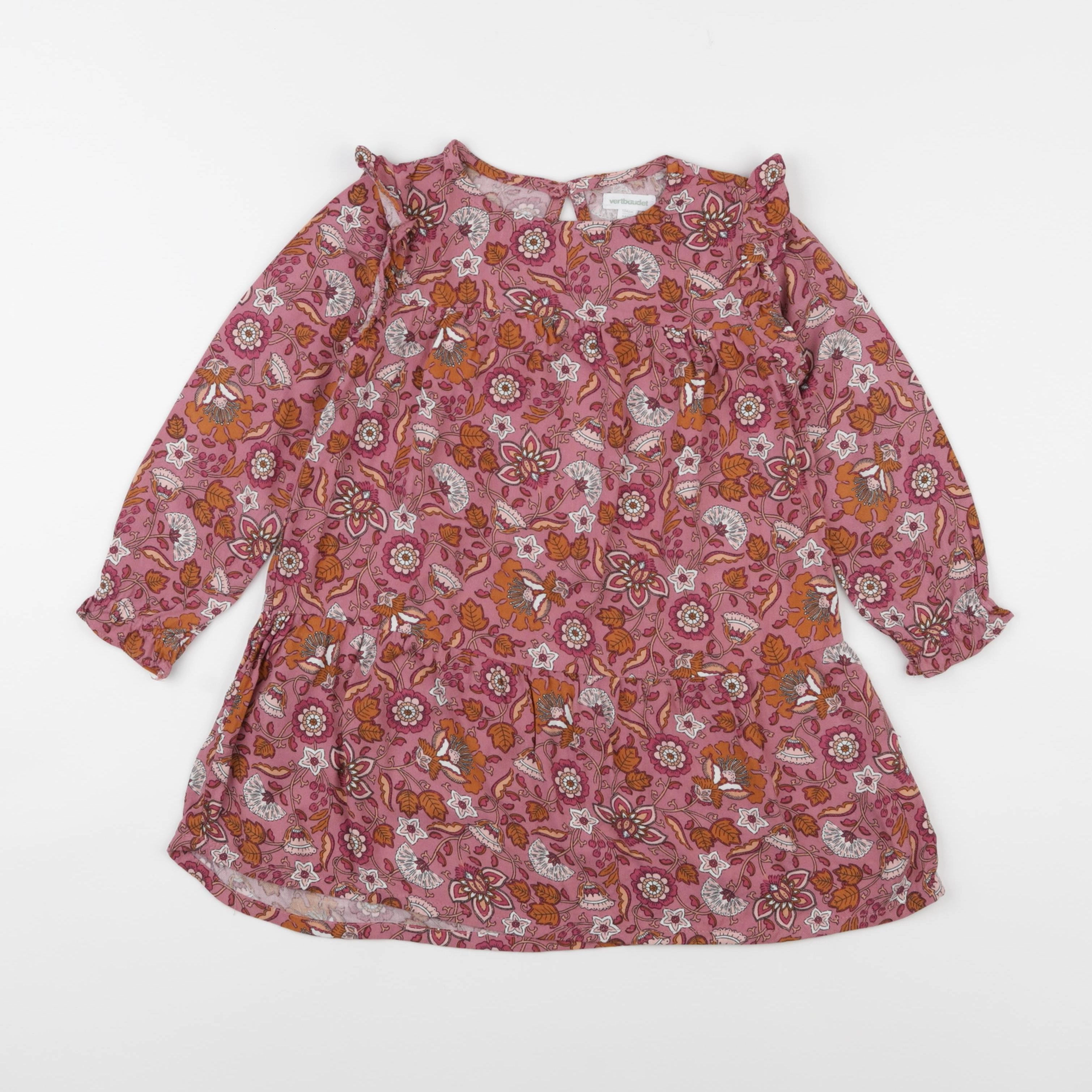 Vertbaudet - robe rose - 4 ans