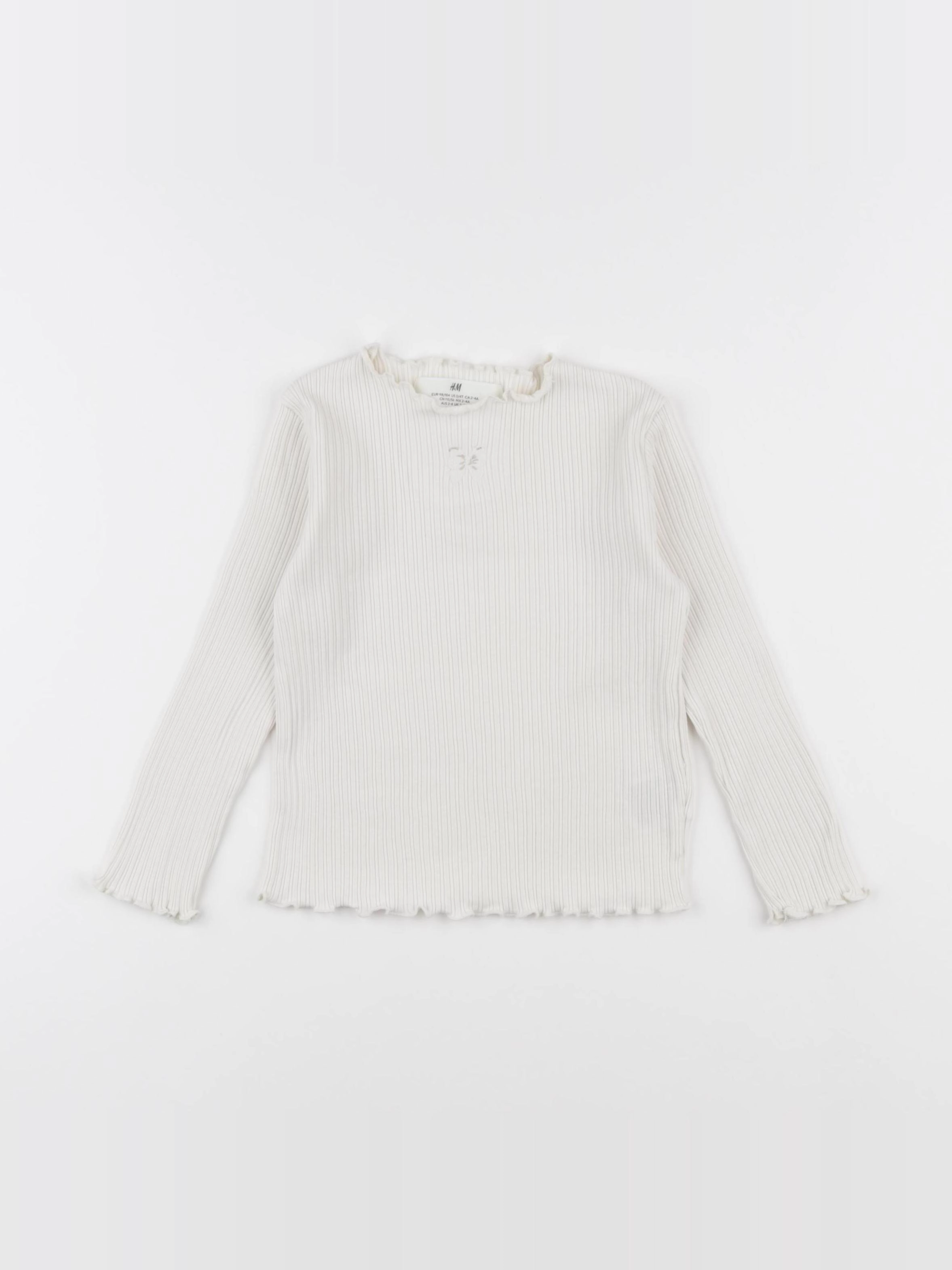 H&M - tee-shirt blanc - 2/4 ans