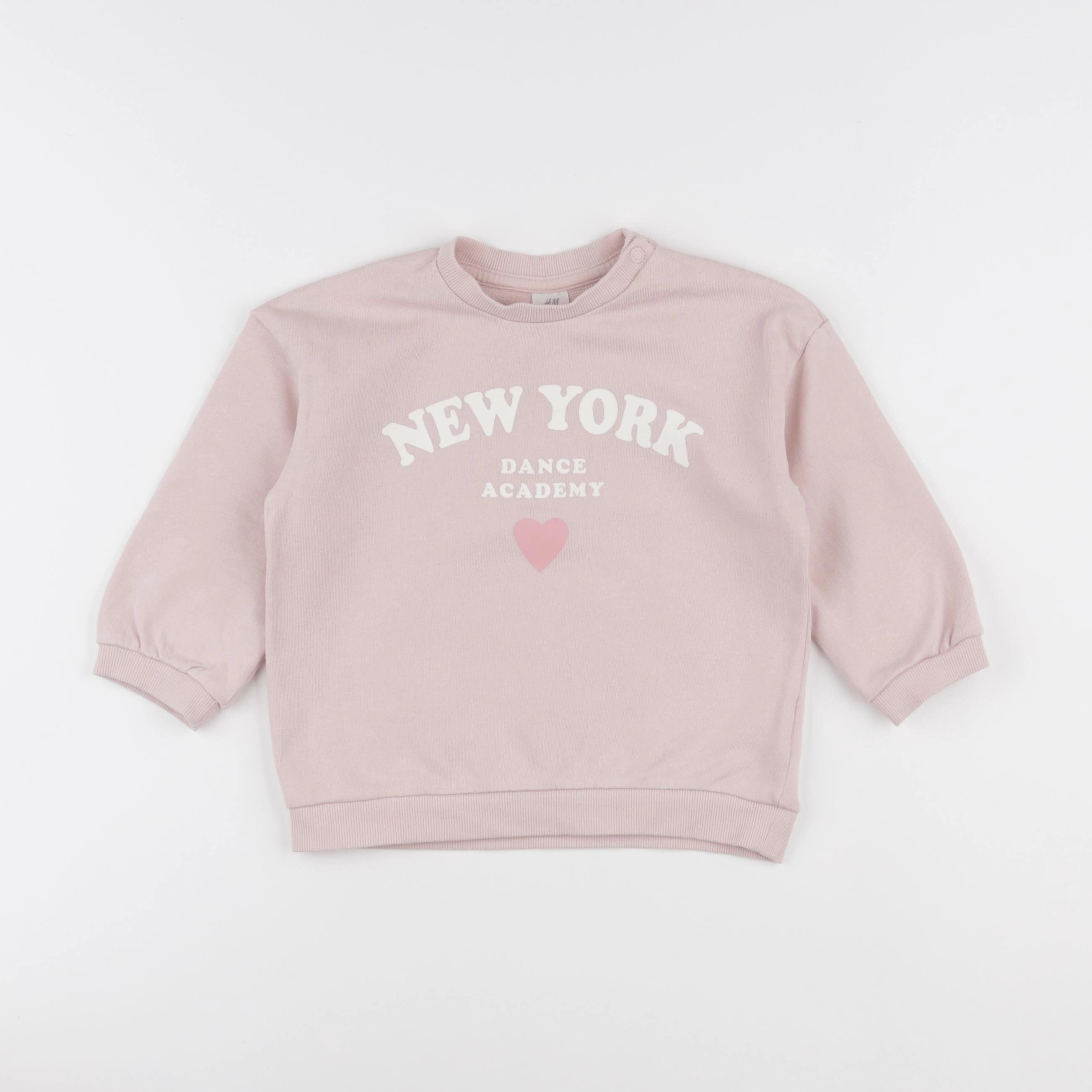 H&M - sweat rose - 2 ans