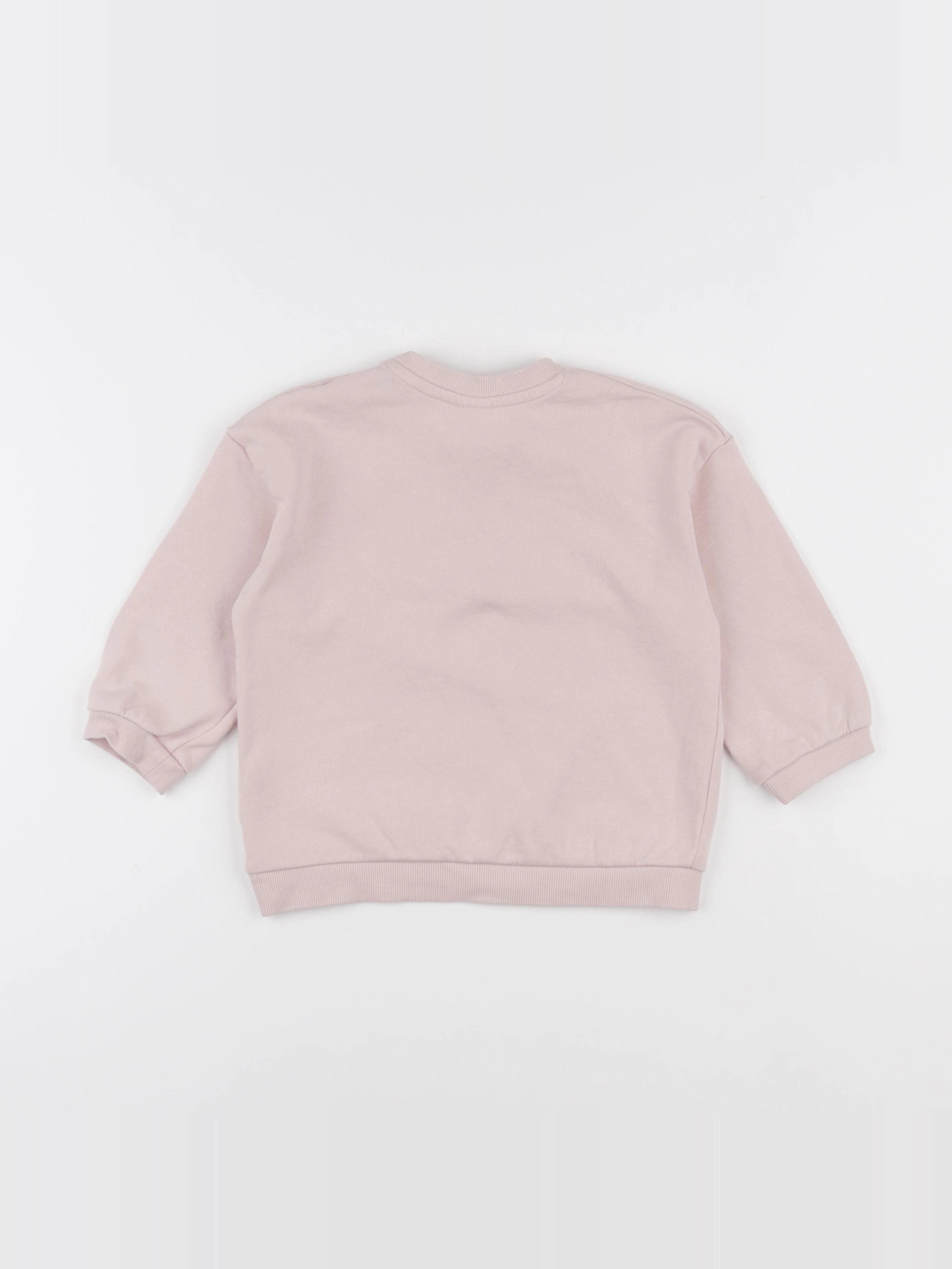 H&M - sweat rose - 2 ans