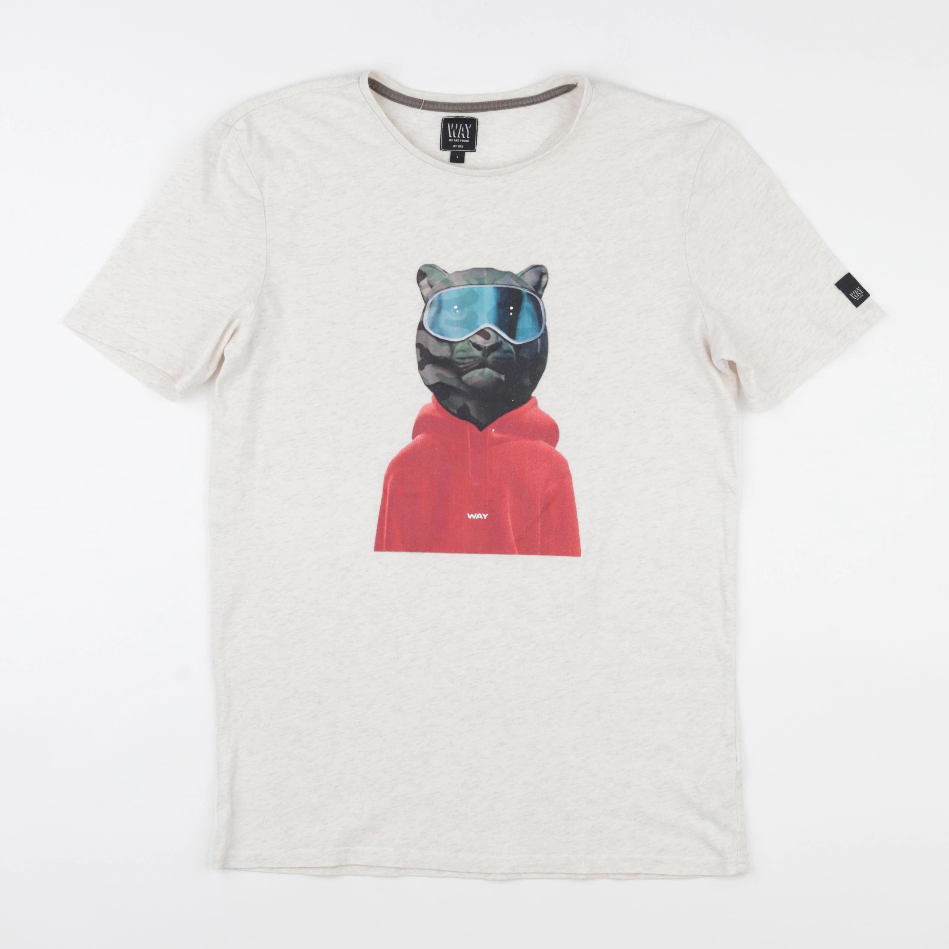 IKKS - tee-shirt beige - 16 ans
