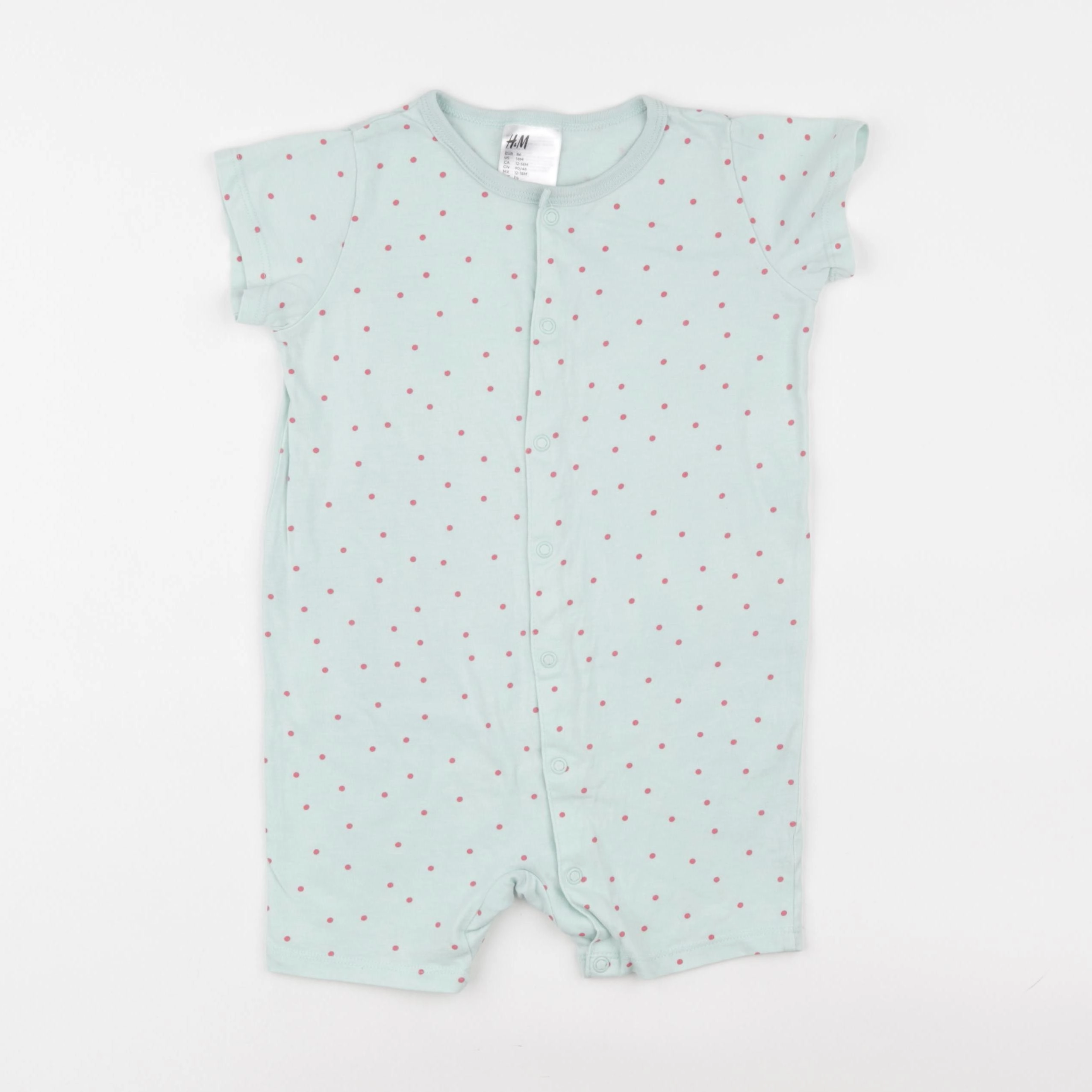 H&M - pyjama coton vert - 12/18 mois