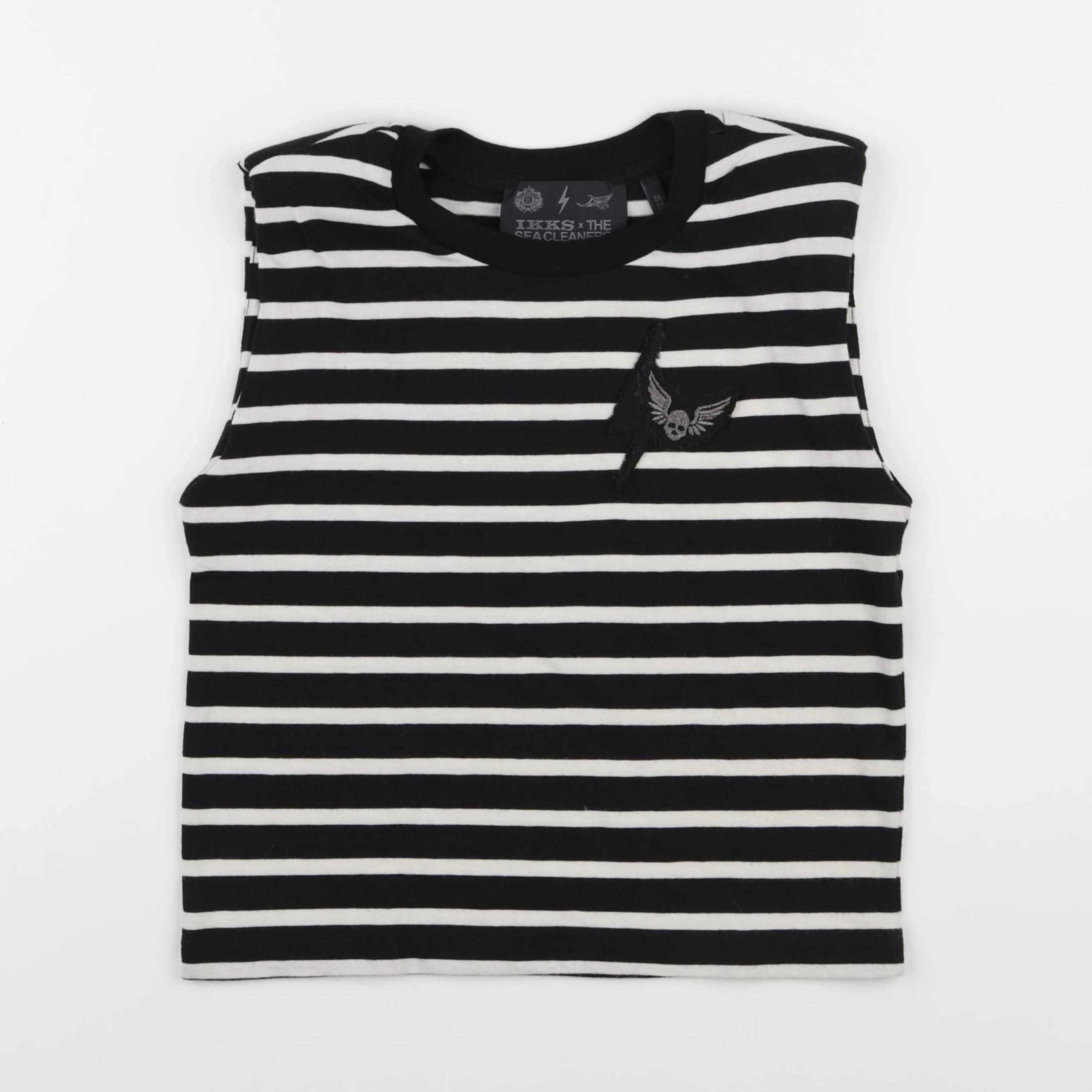 IKKS - tee-shirt noir, blanc - 8 ans