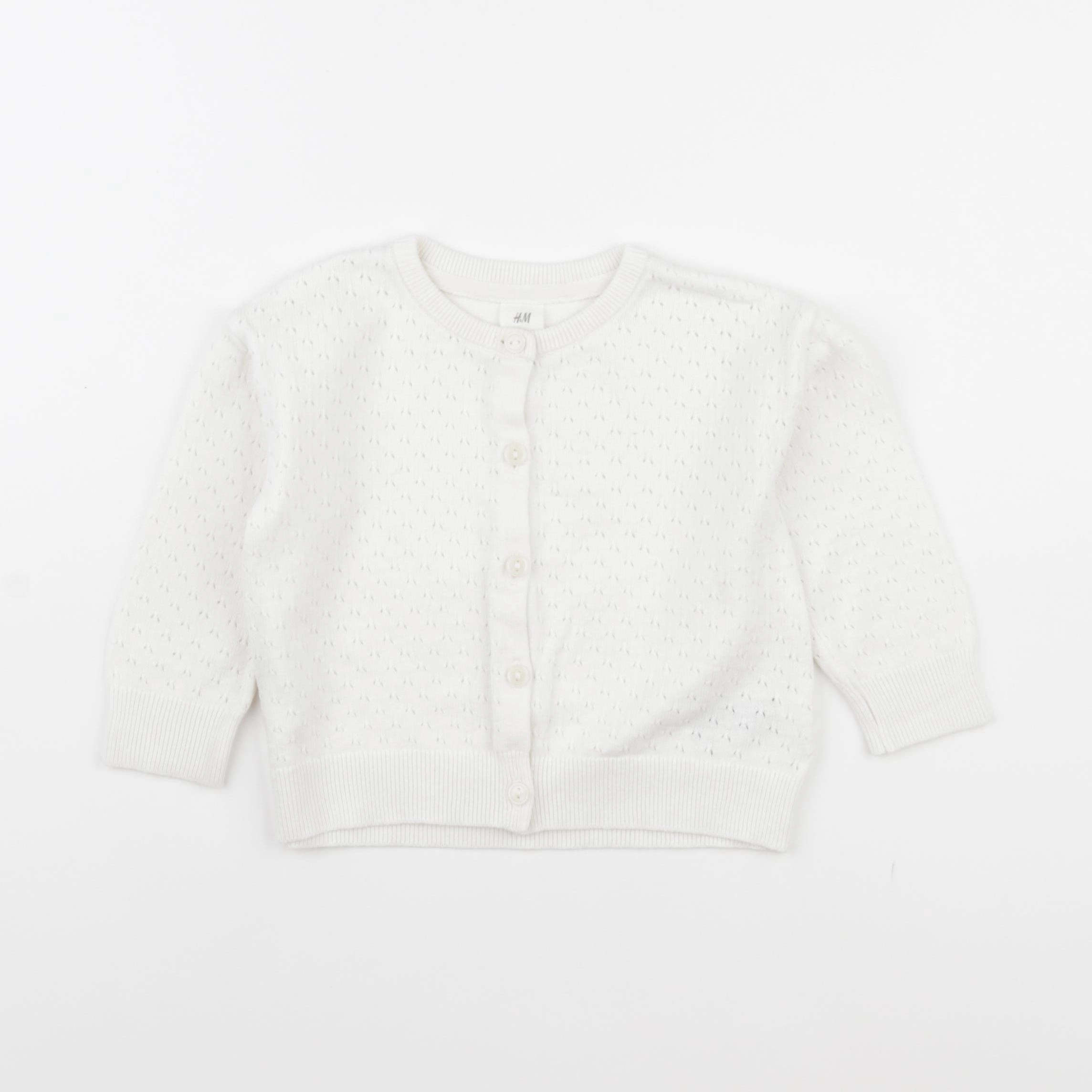 H&M - gilet blanc - 12 mois