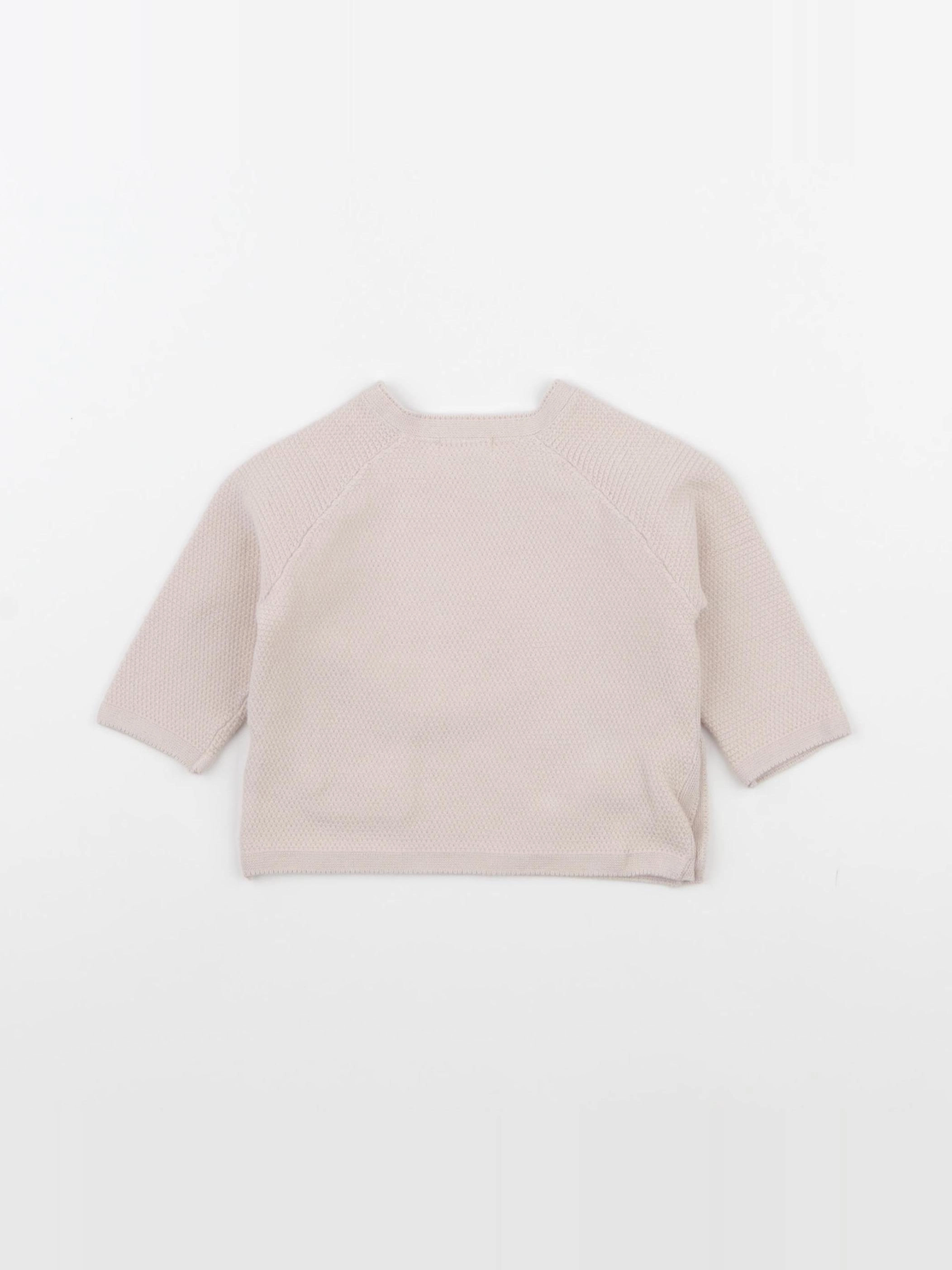 Vertbaudet - pull beige - 6 mois