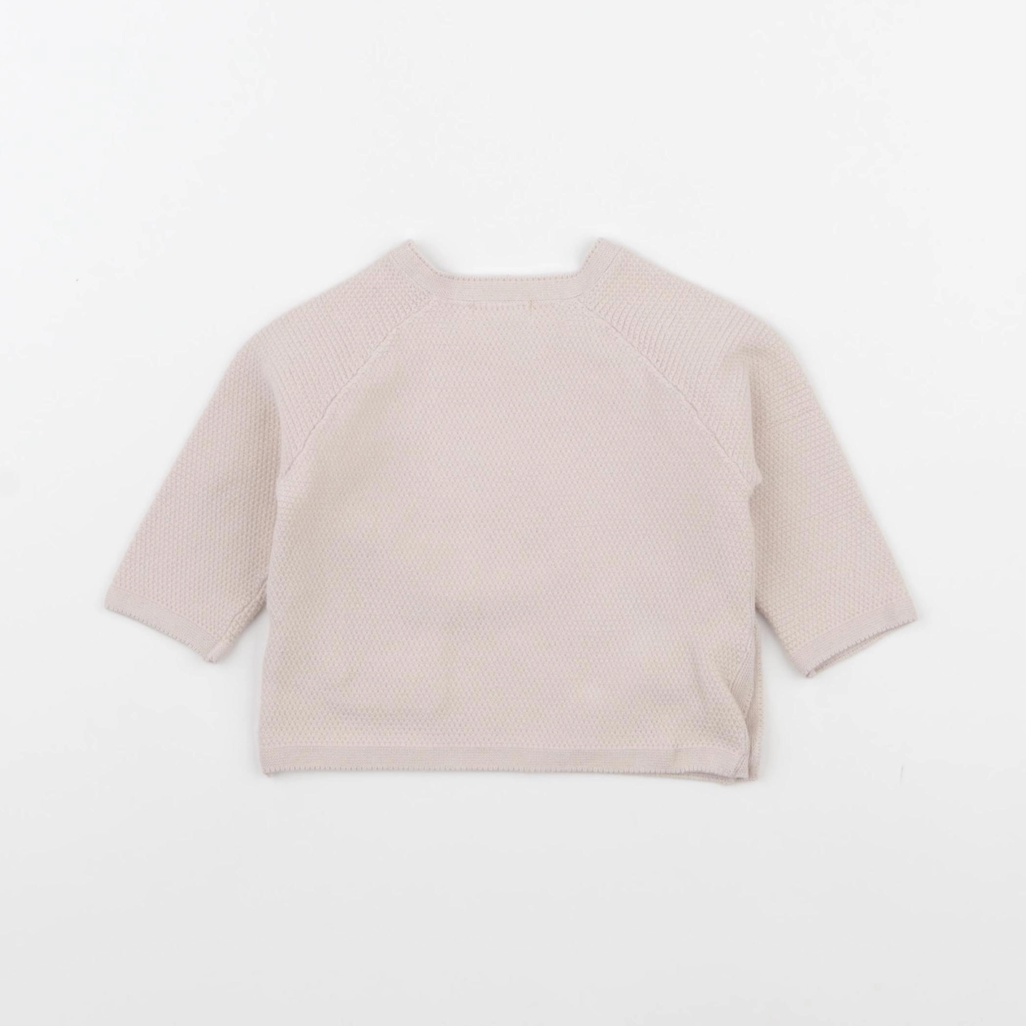 Vertbaudet - pull beige - 6 mois