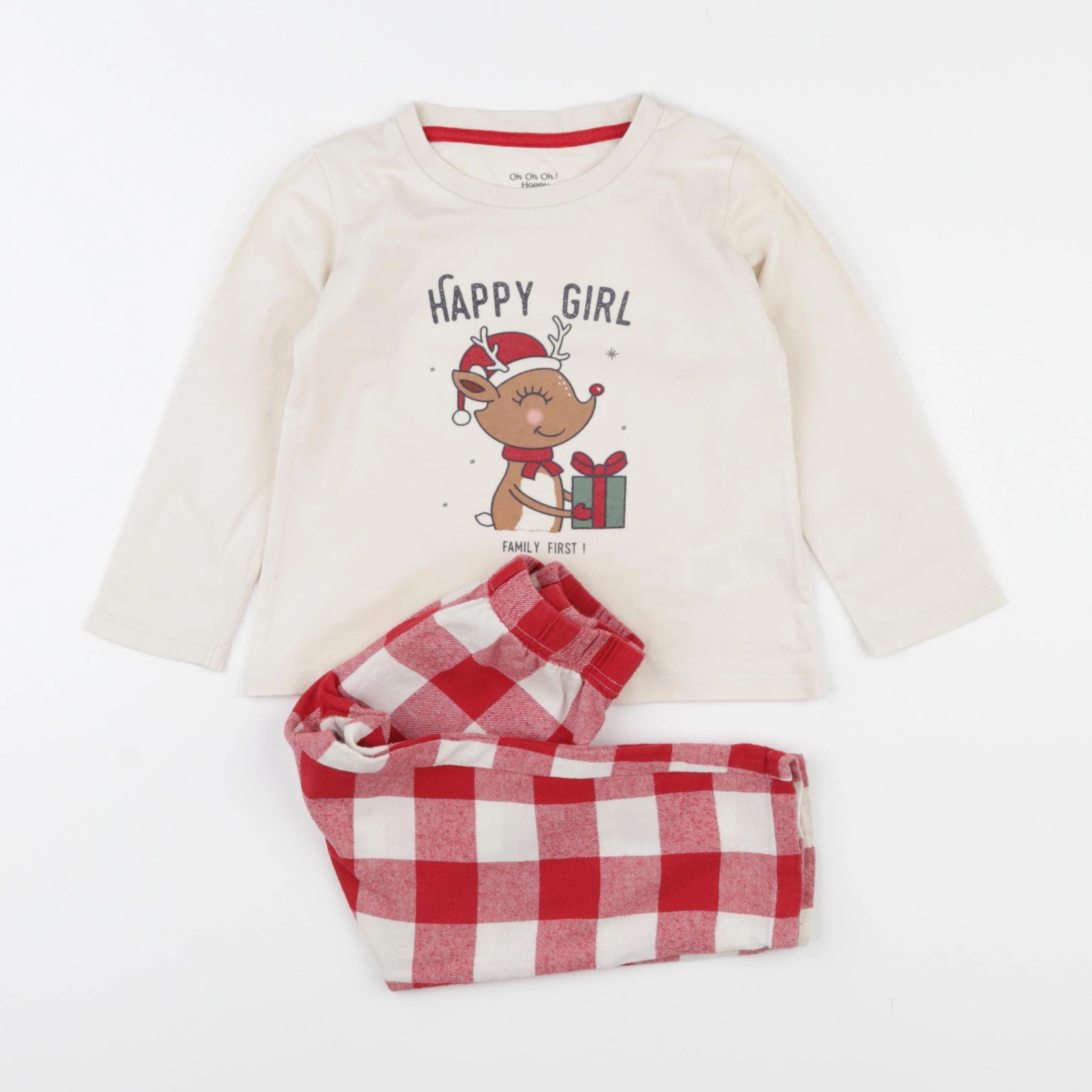 Vertbaudet - pyjama coton beige - 4 ans