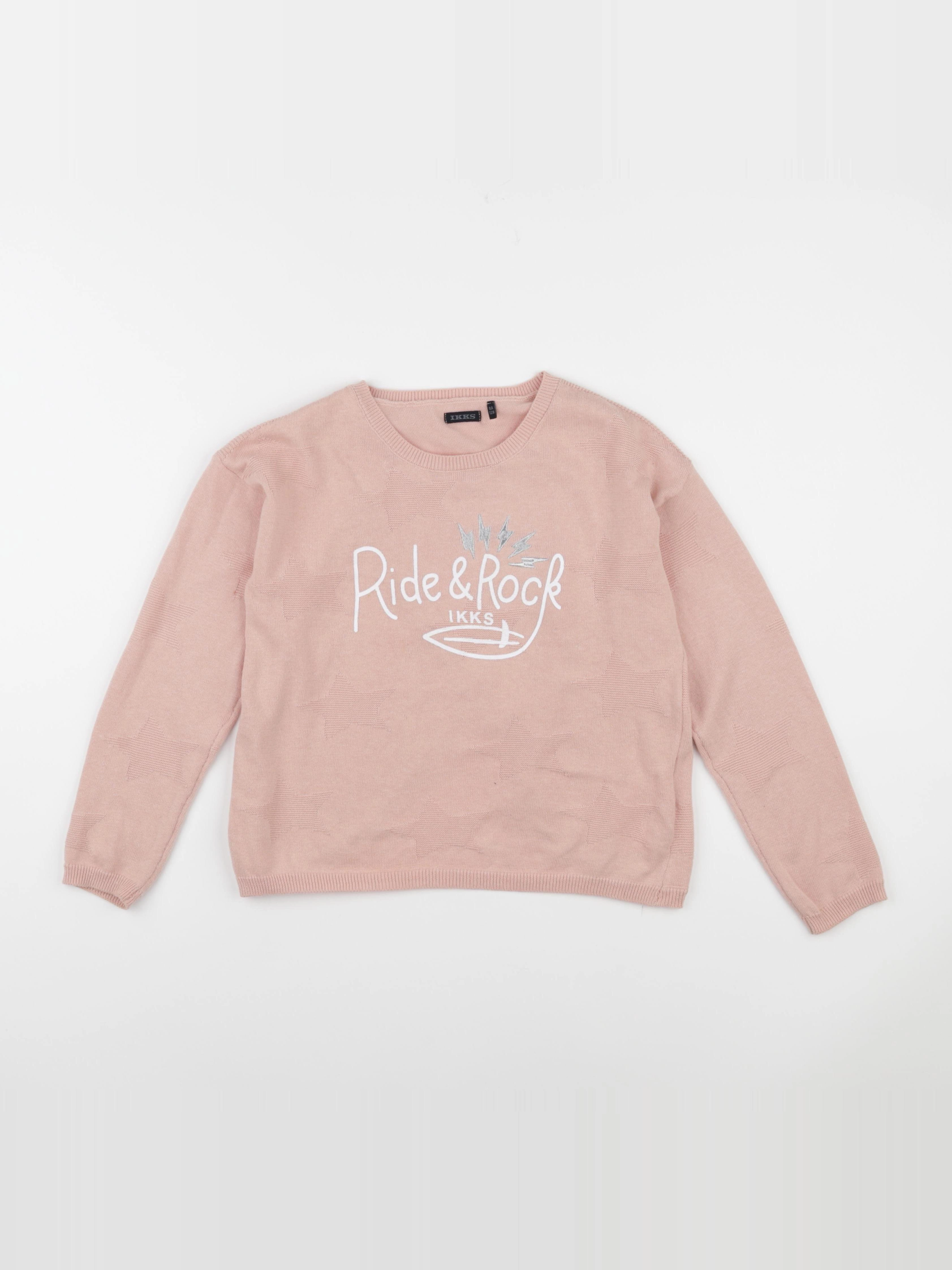 IKKS - sweat rose - 8 ans