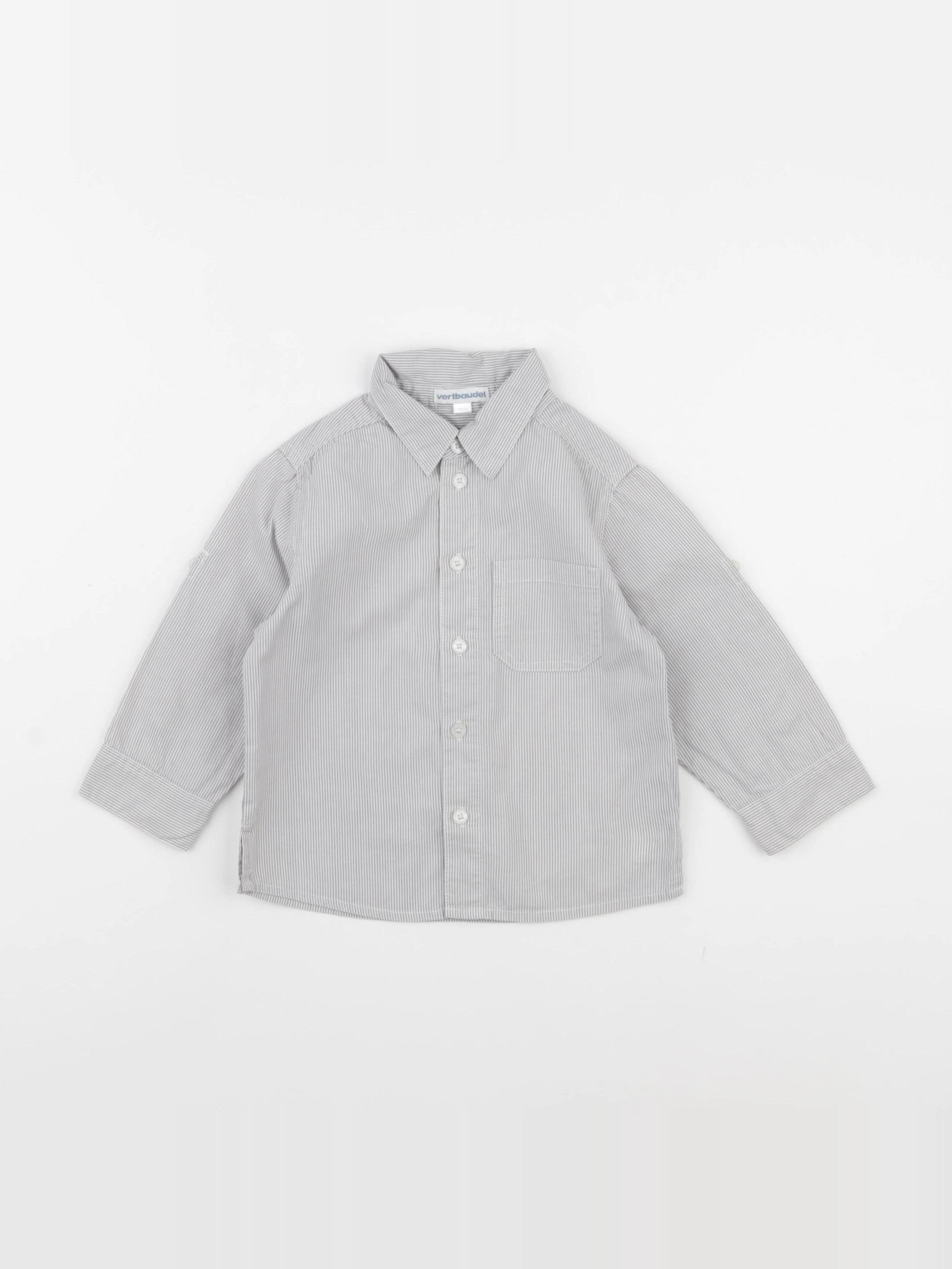 Vertbaudet - chemise gris - 2 ans