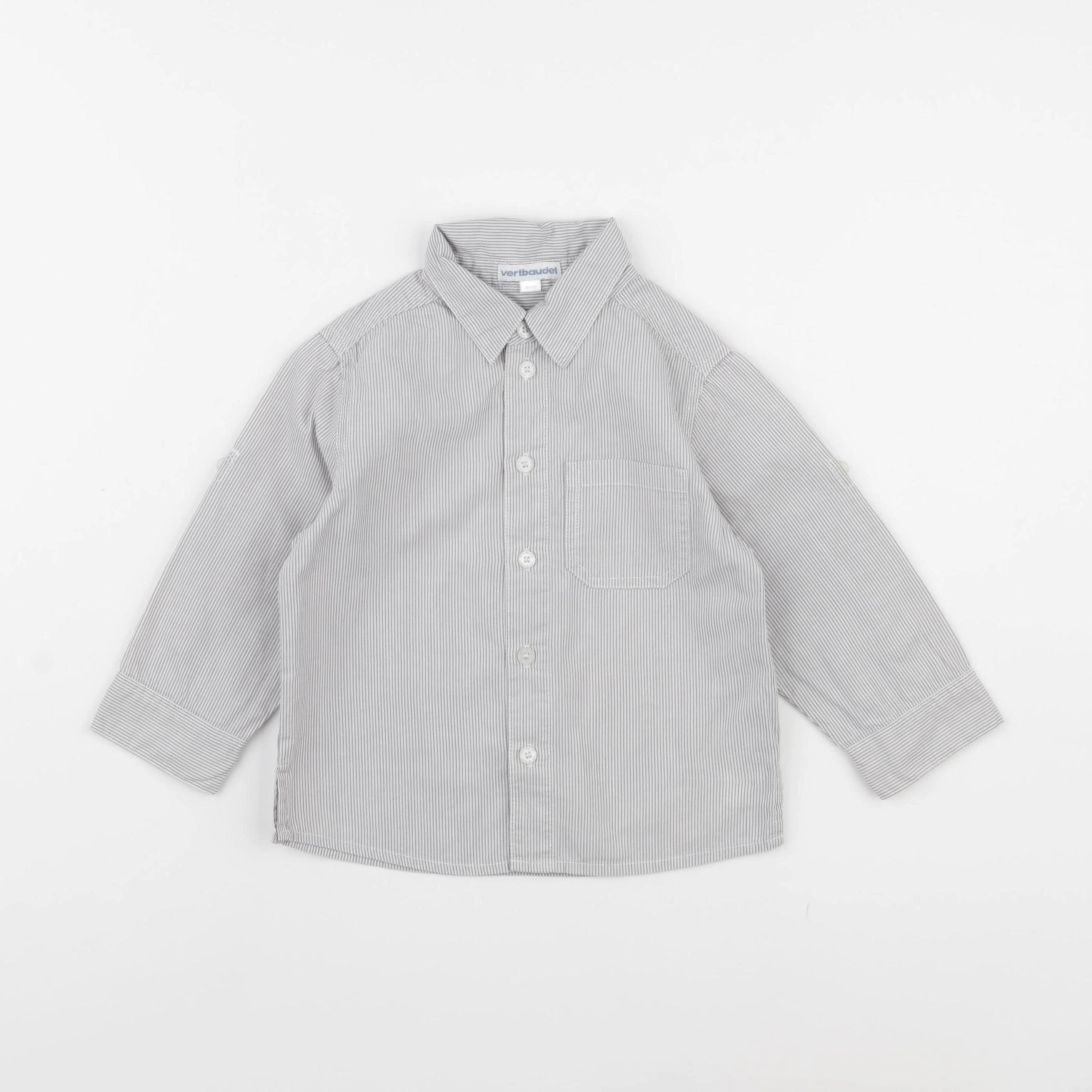 Vertbaudet - chemise gris - 2 ans