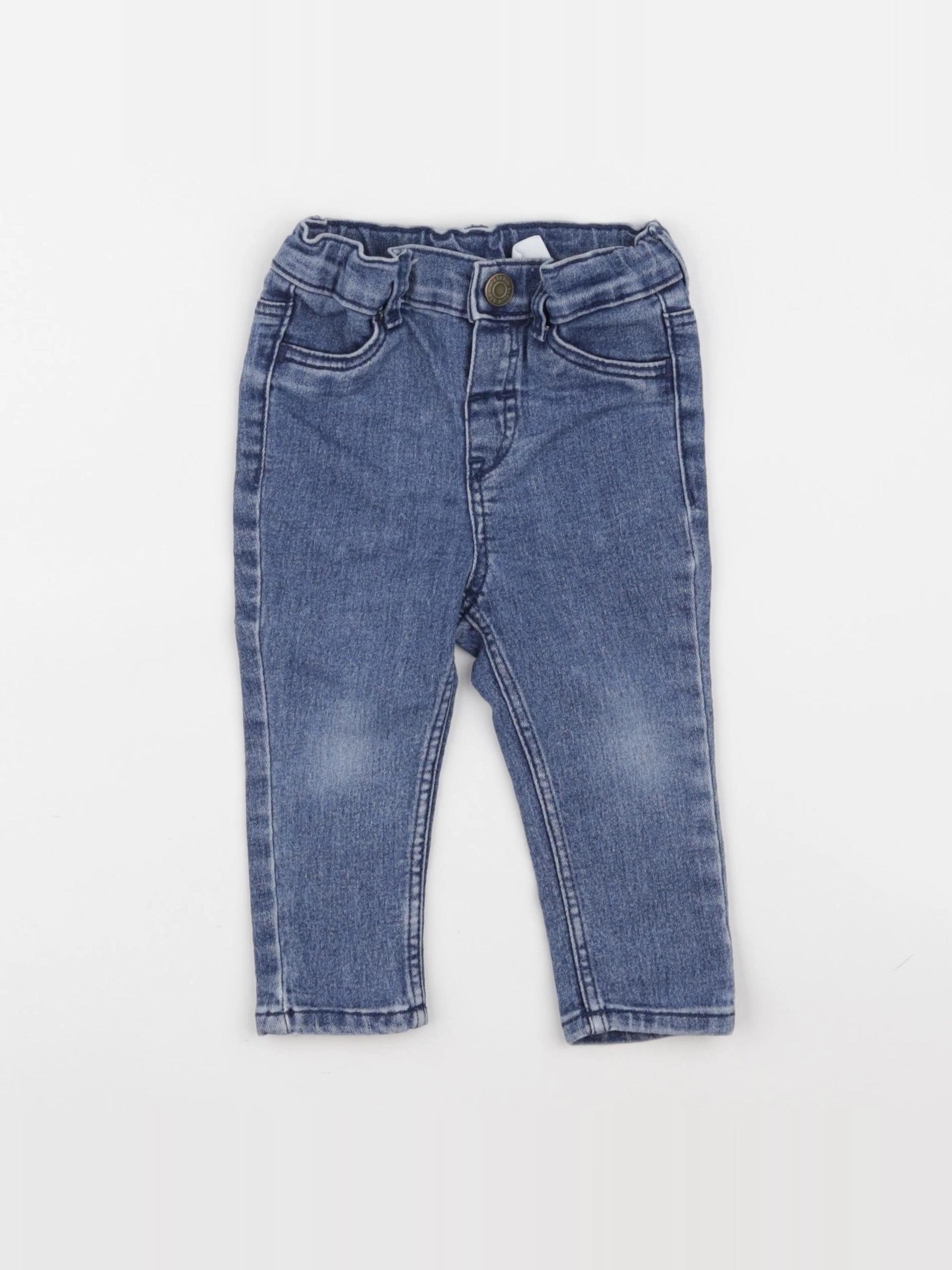 H&M - jean bleu - 6/9 mois