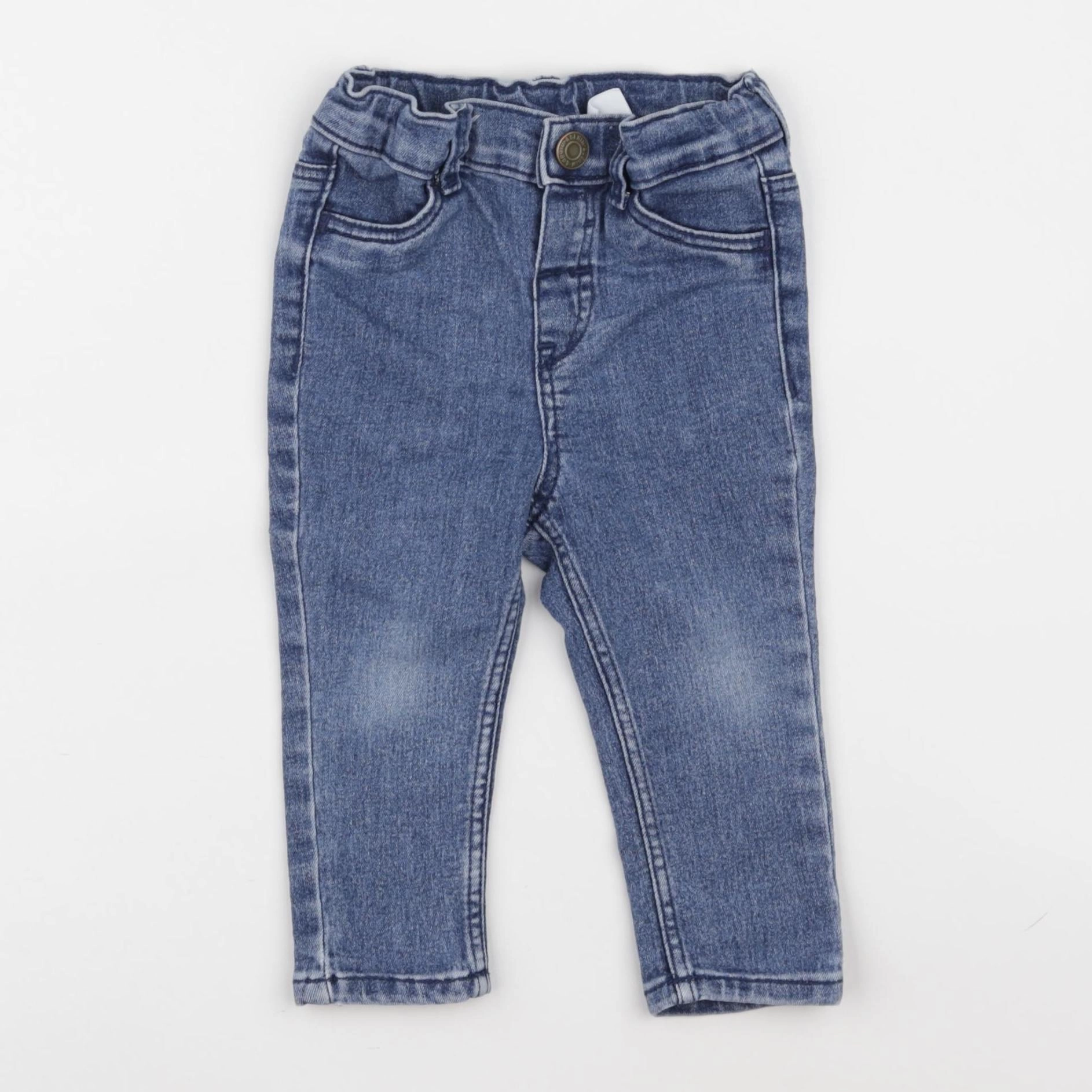 H&M - jean bleu - 6/9 mois
