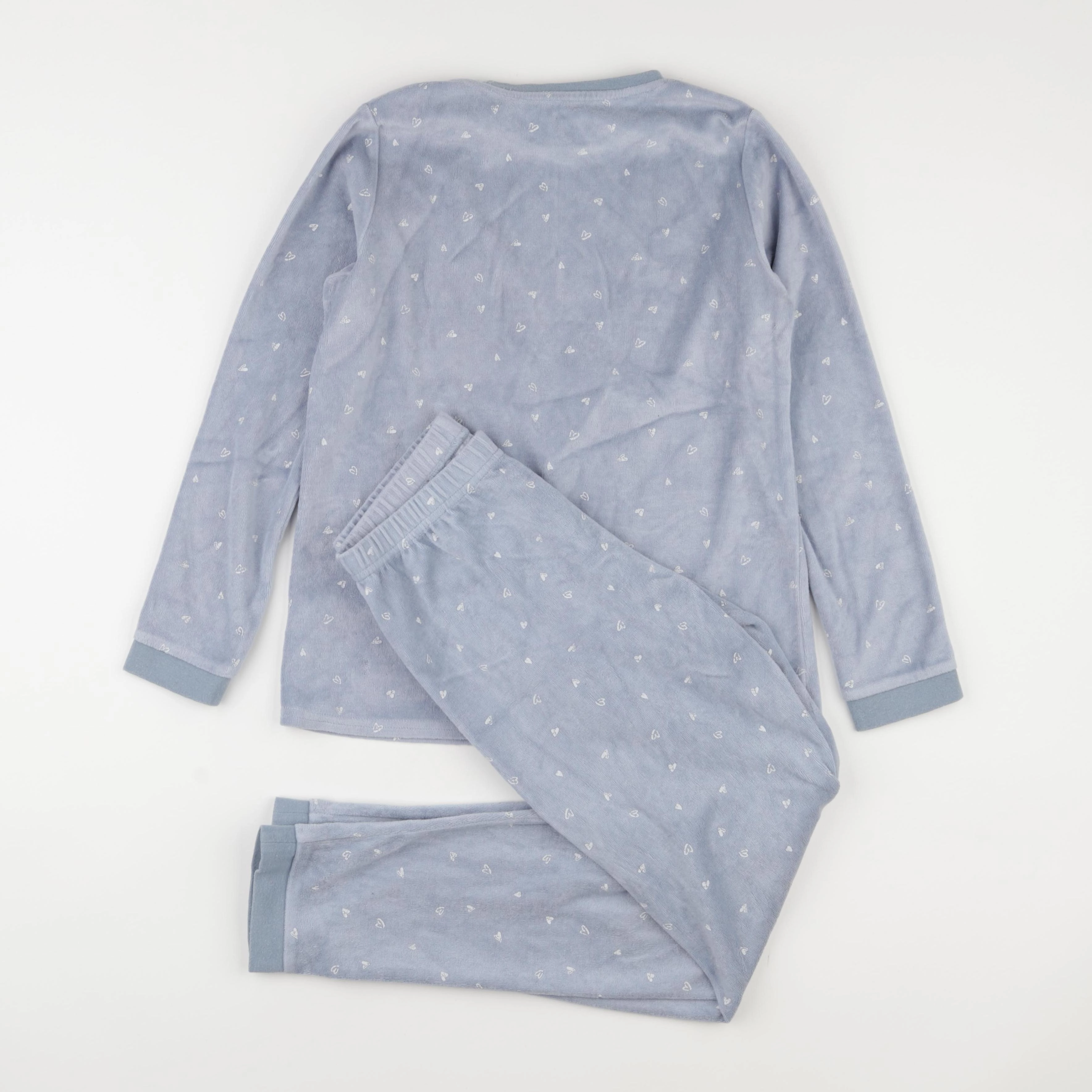 Vertbaudet - pyjama velours bleu - 11/12 ans