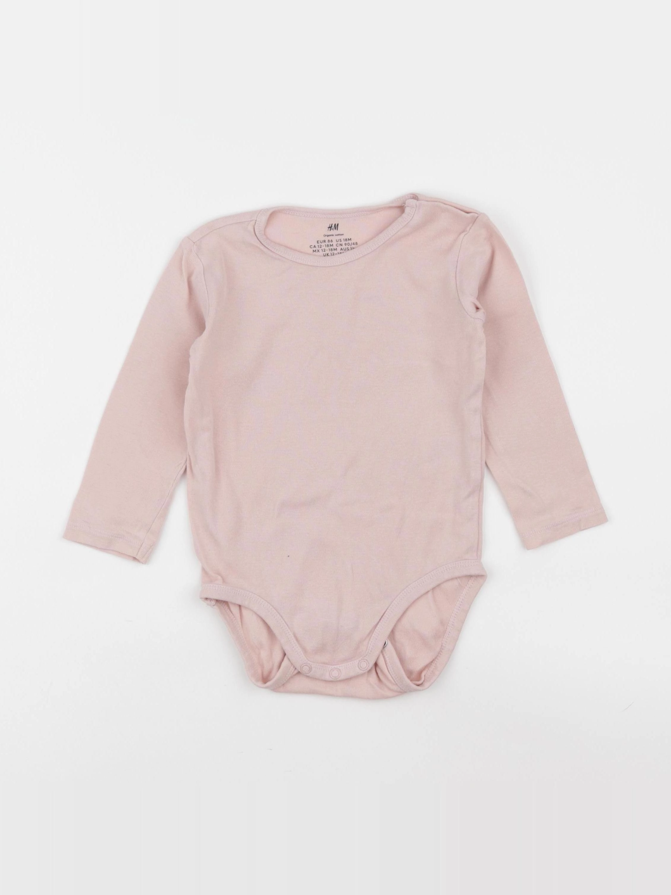H&M - body rose - 12/18 mois