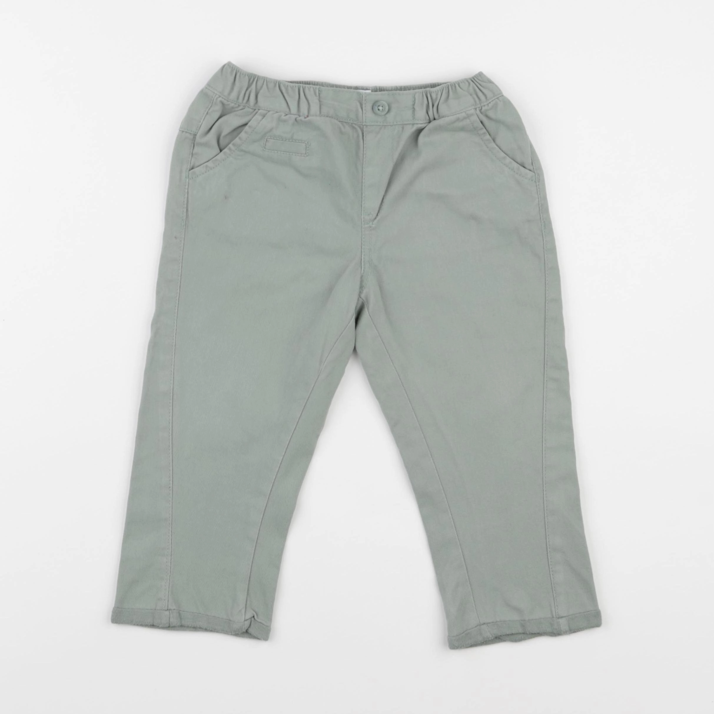Vertbaudet - pantalon vert - 2 ans