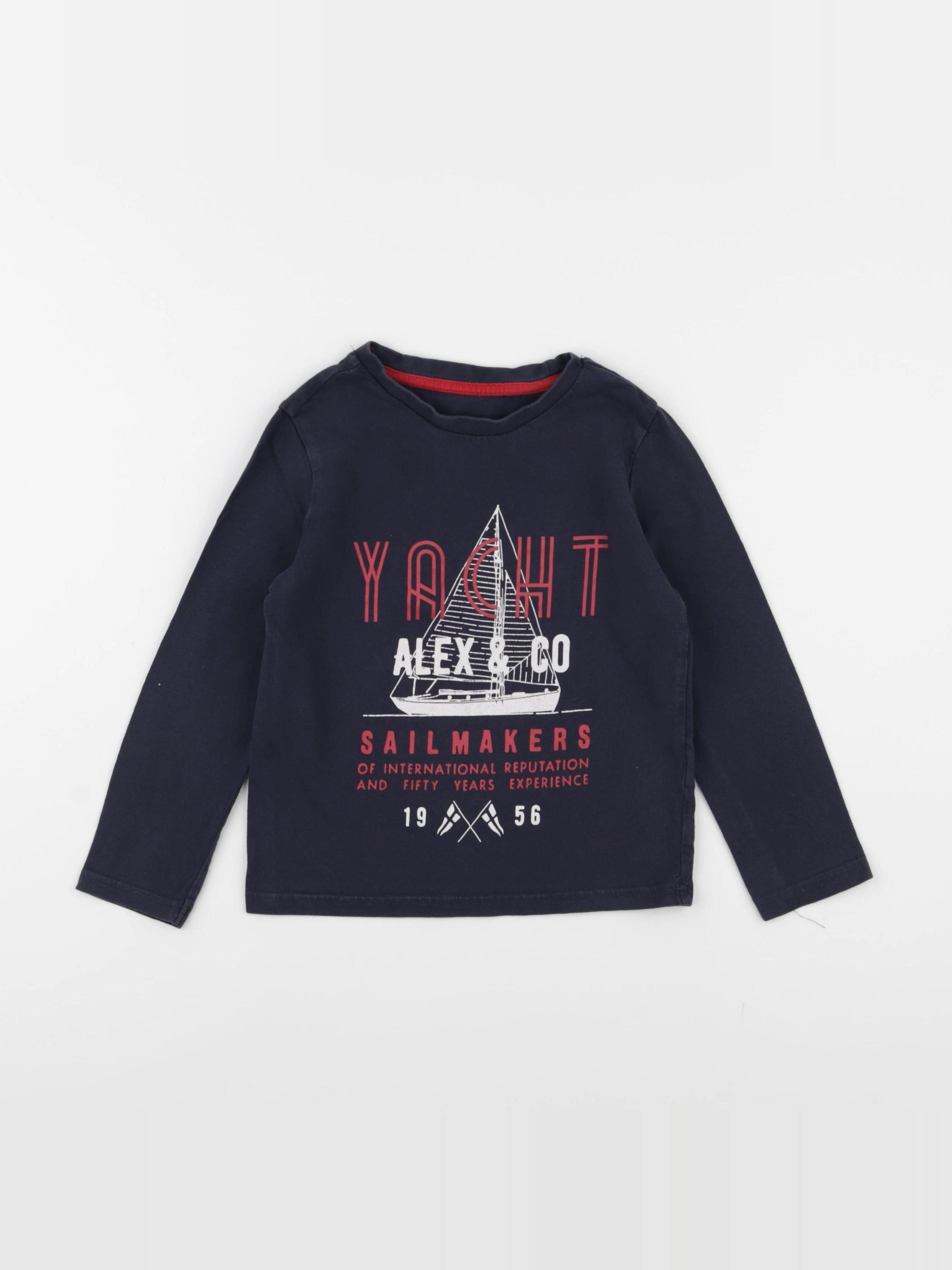 Vertbaudet - tee-shirt bleu - 5 ans