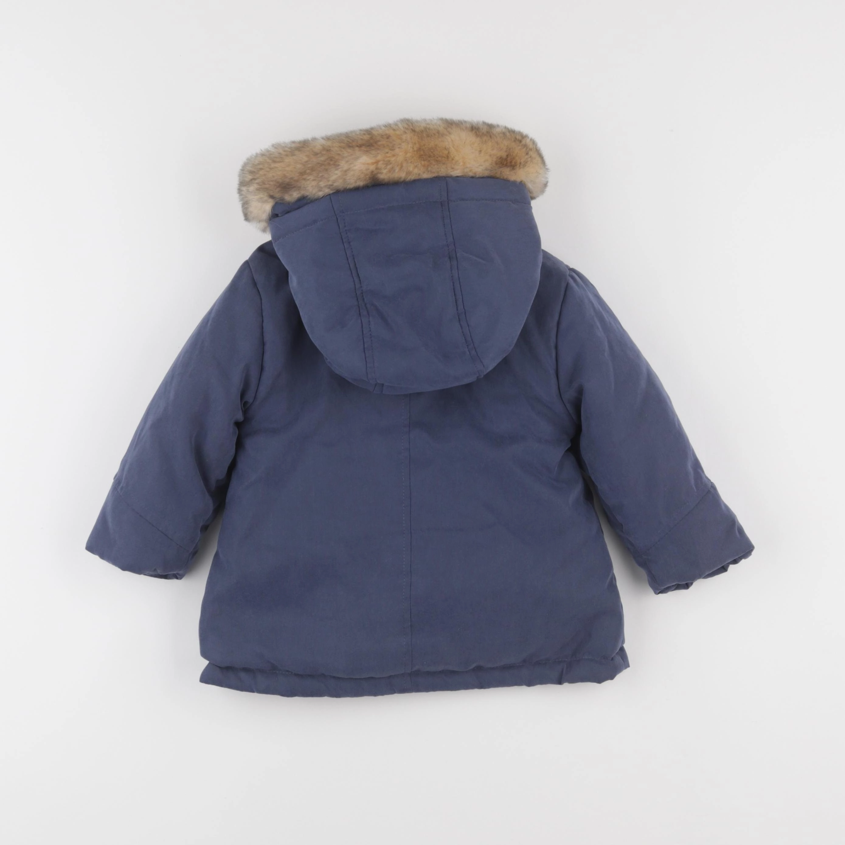Vertbaudet - manteau doublure amovible bleu - 18 mois