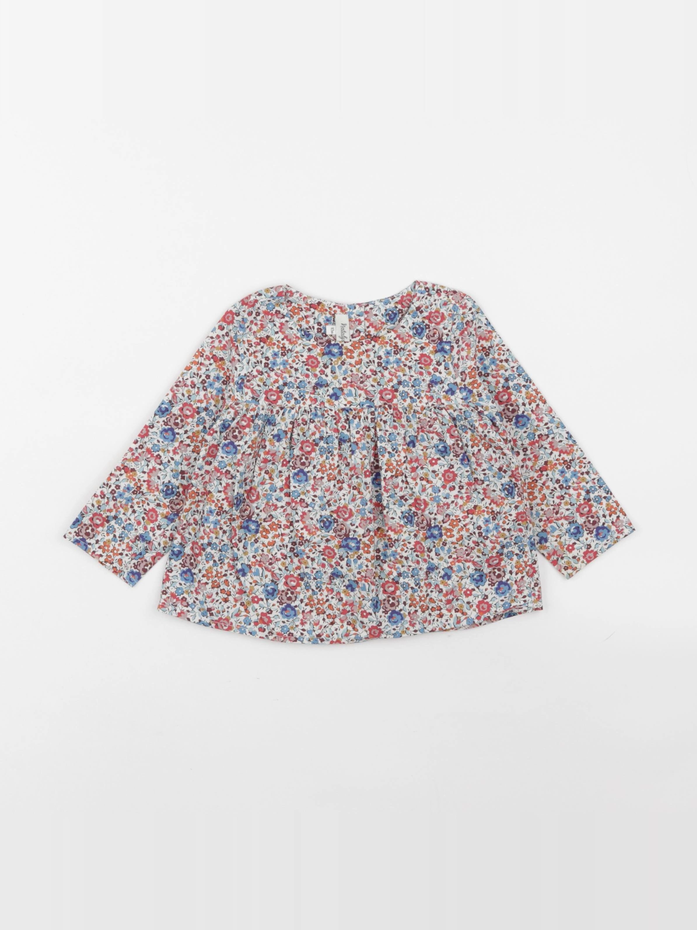 Natalys - blouse bleu - 12 mois