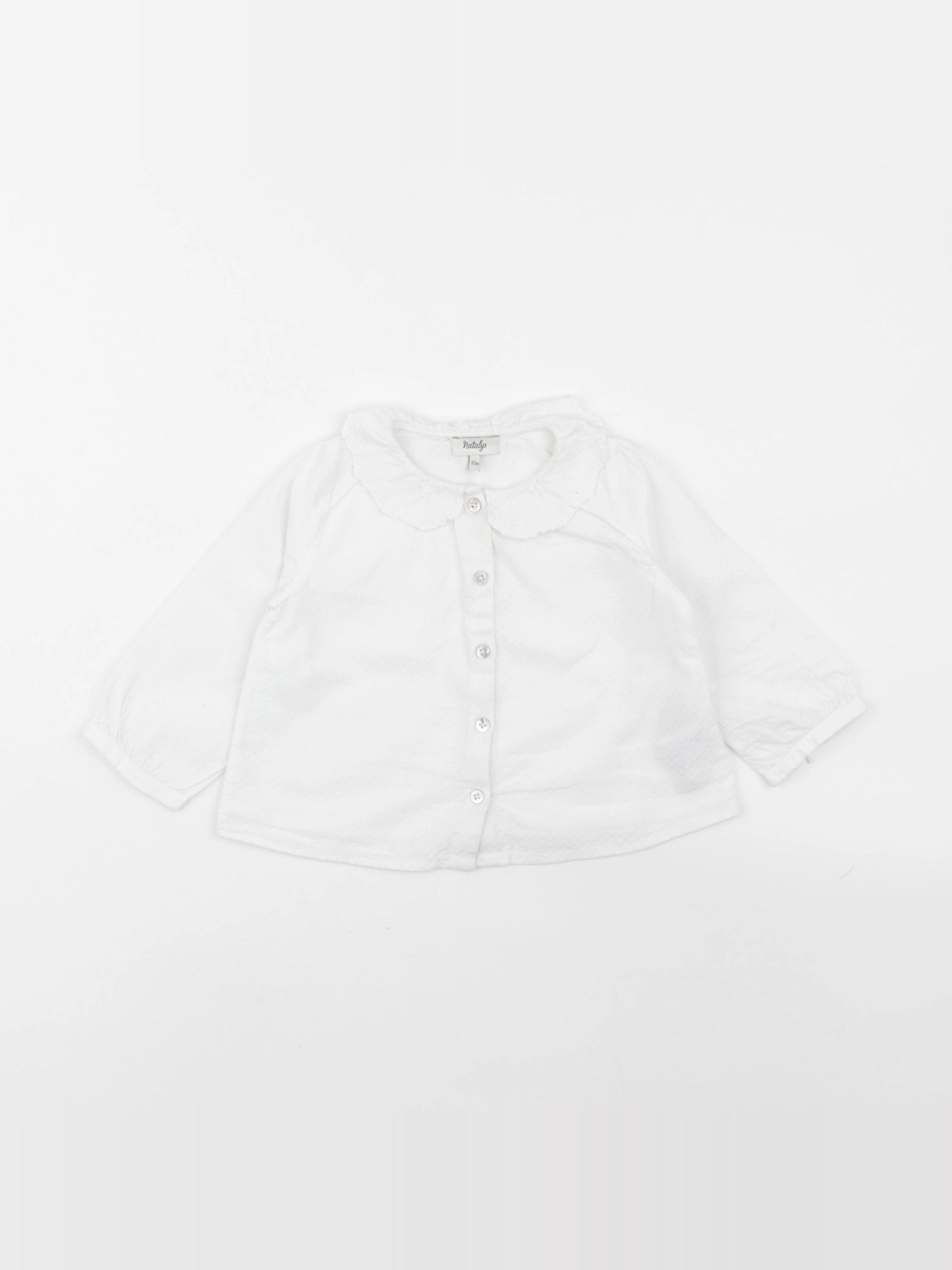 Natalys - blouse blanc - 12 mois