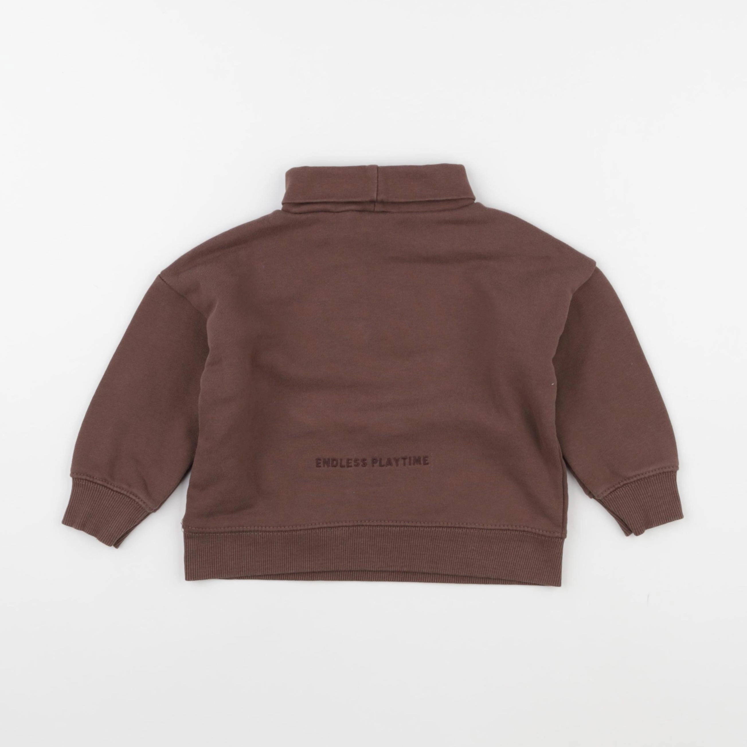 Zara - sweat marron - 12/18 mois