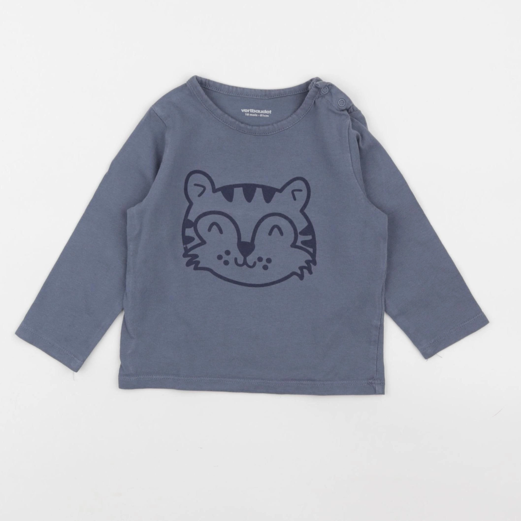 Vertbaudet - tee-shirt gris - 18 mois
