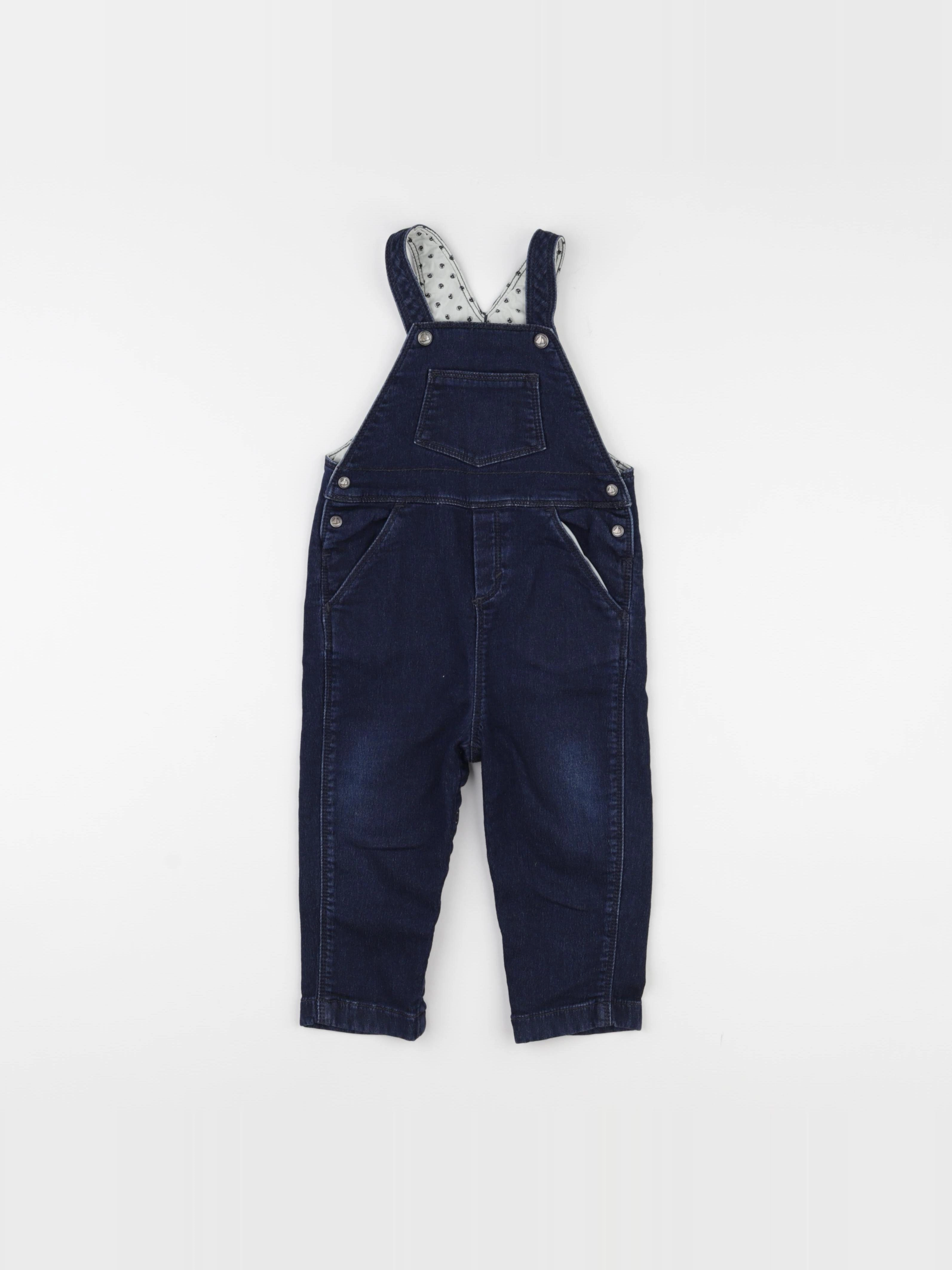 Petit Bateau - salopette bleu - 18 mois