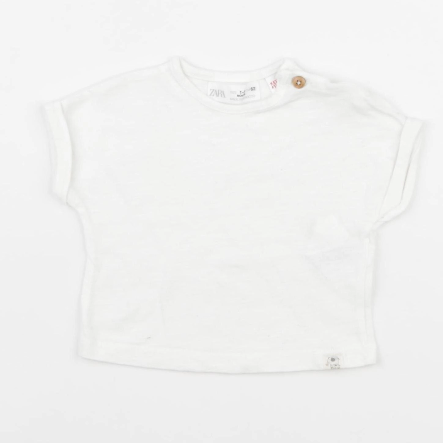 Zara - tee-shirt blanc - 1/3 mois