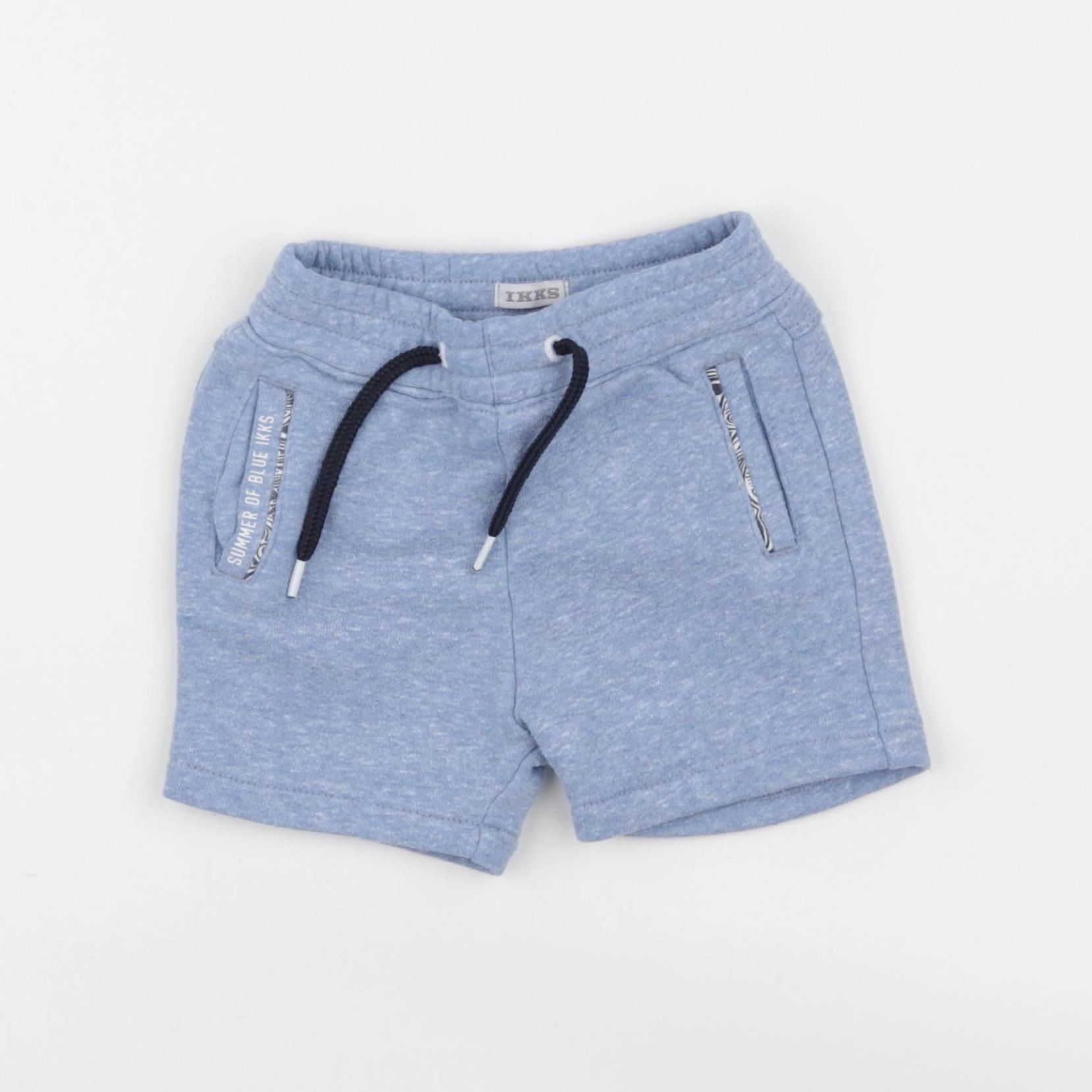 IKKS - short bleu - 12 mois