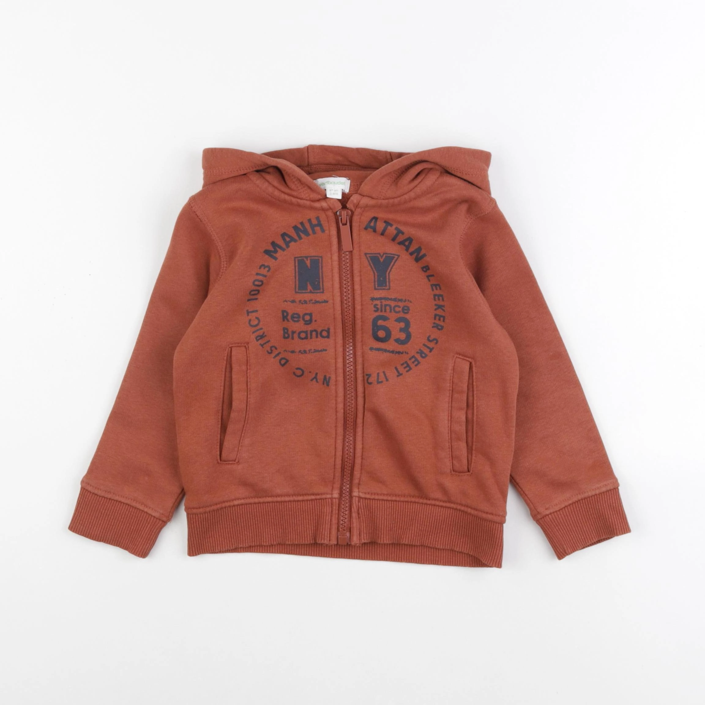 Vertbaudet - sweat marron - 3 ans
