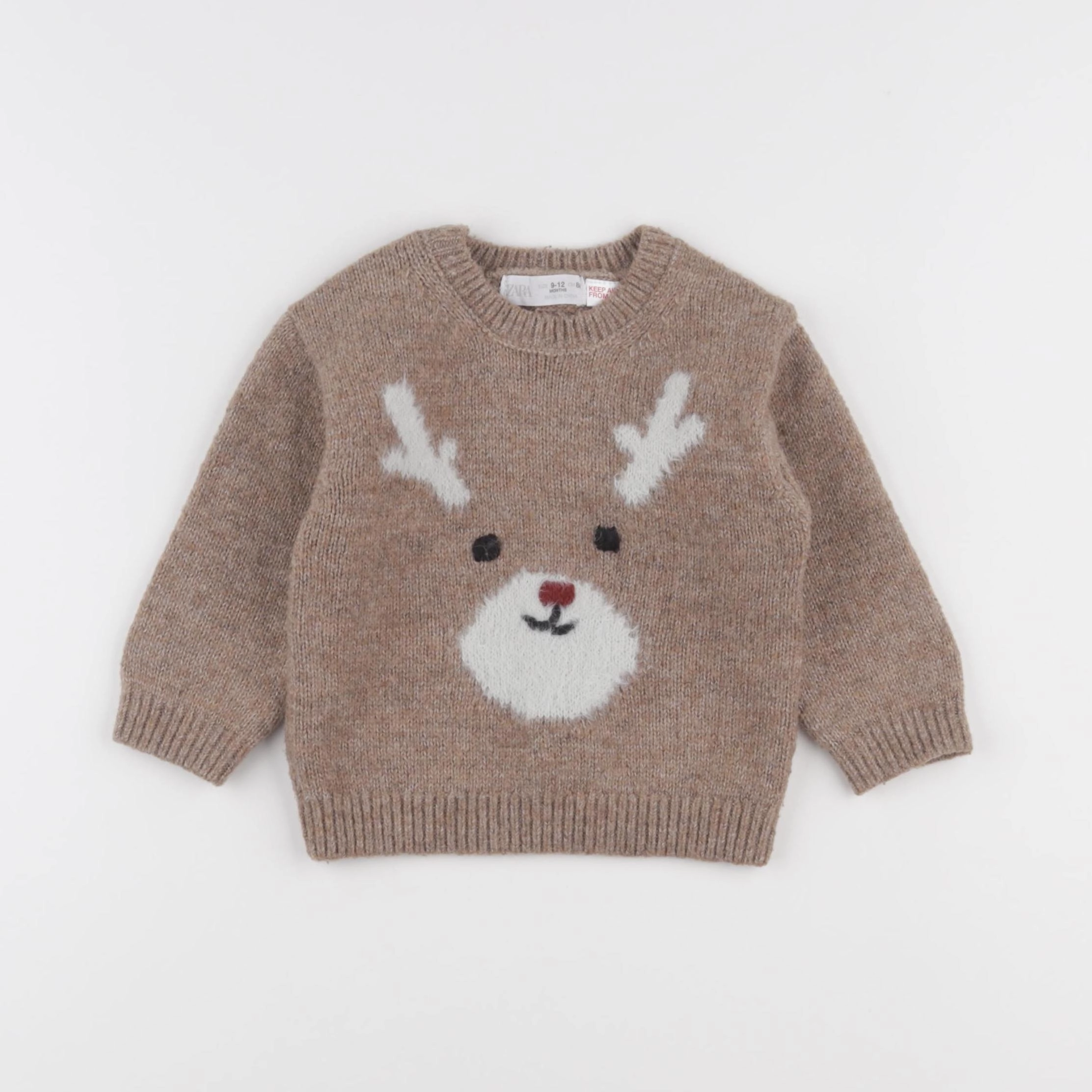 Zara - pull marron - 9/12 mois