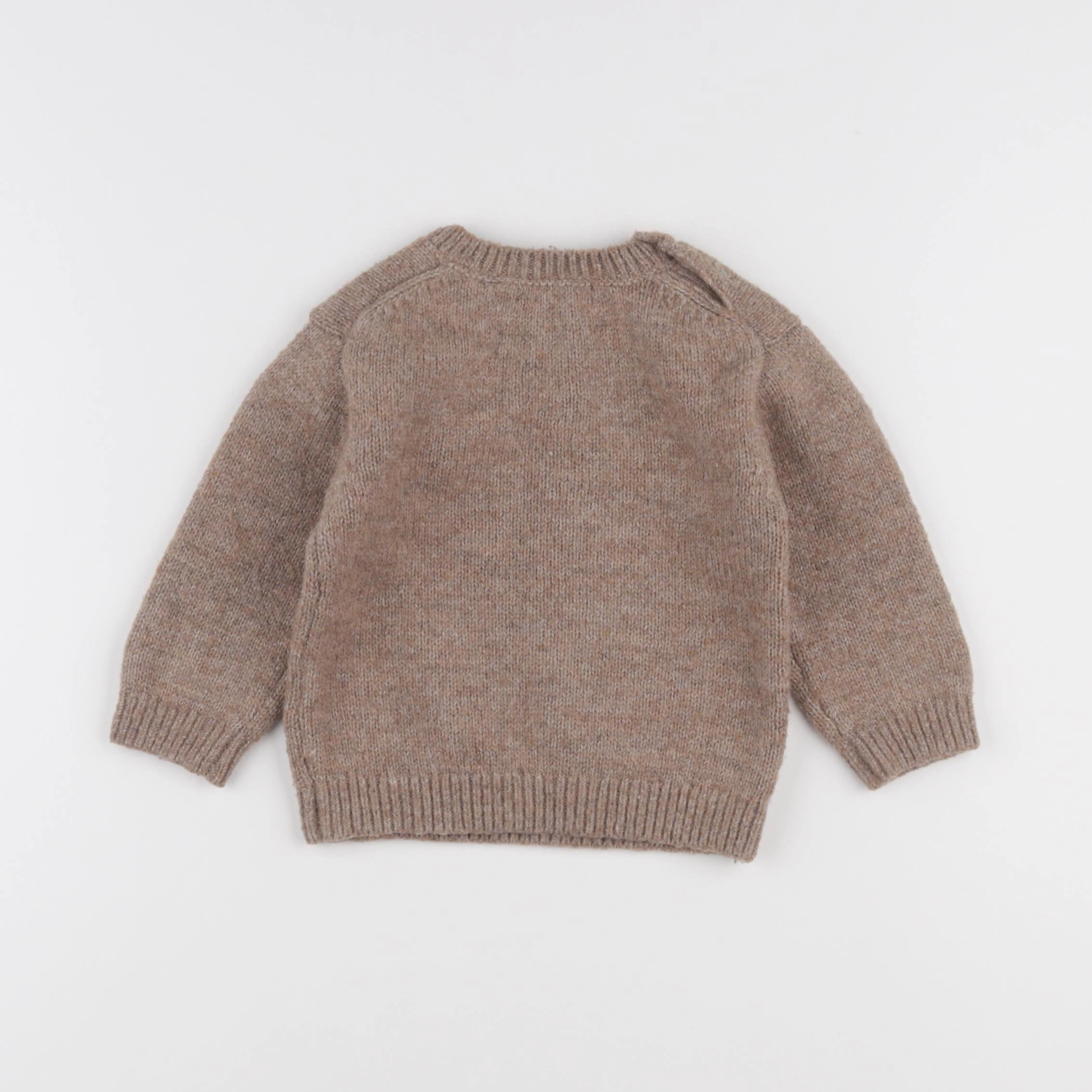 Zara - pull marron - 9/12 mois