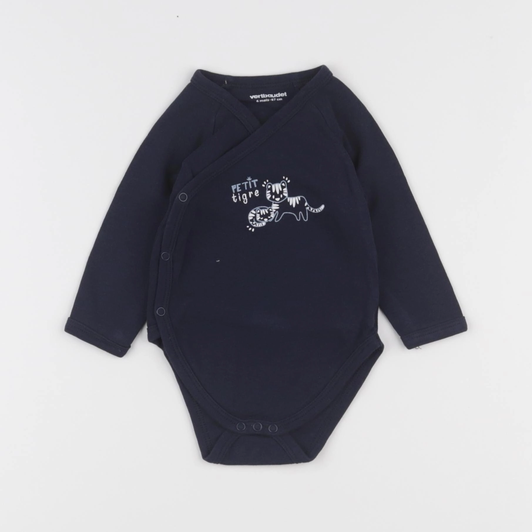 Petit Bateau - body bleu - 6 mois
