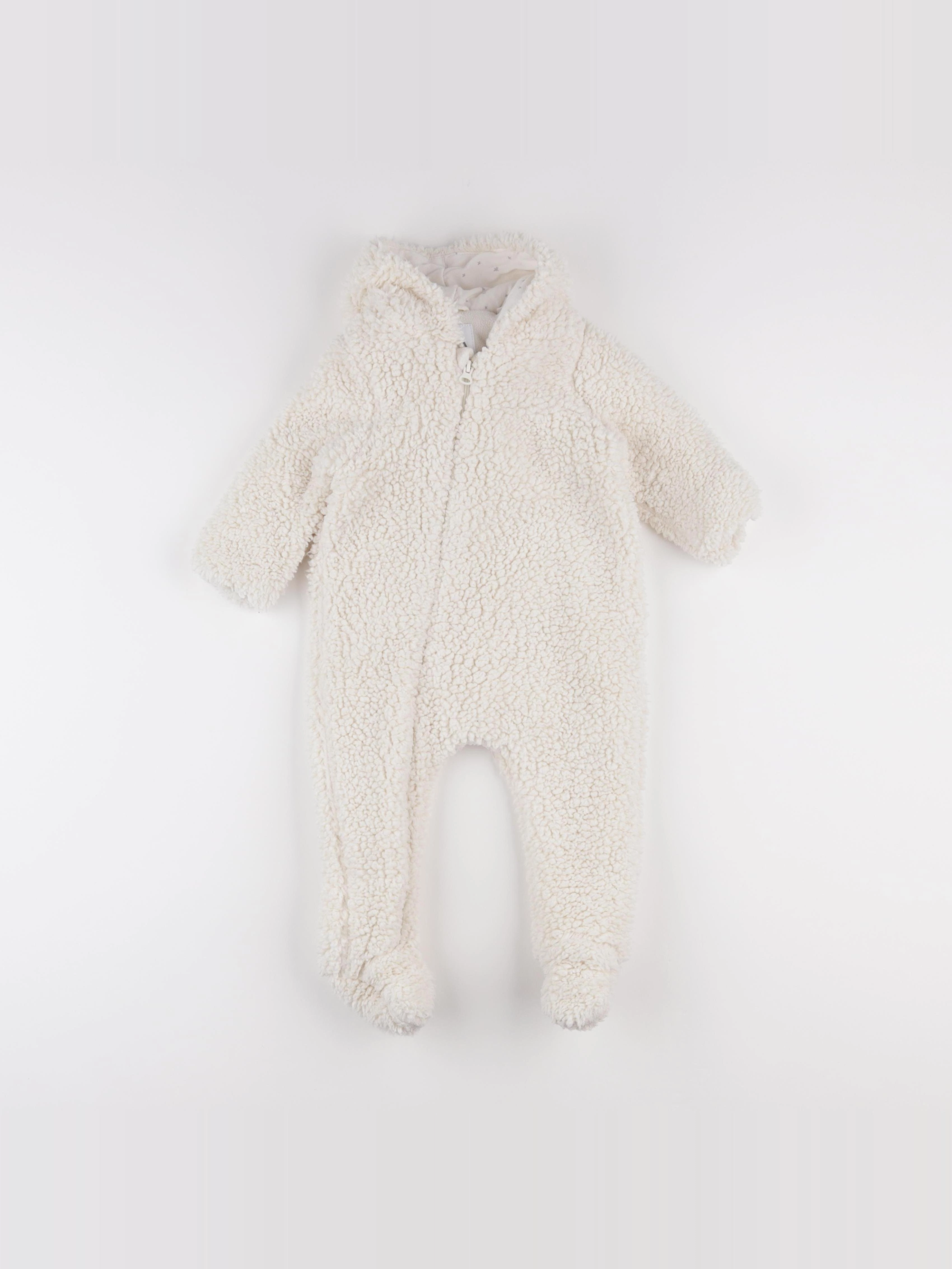 Zara - combi-pilote blanc - 6/9 mois