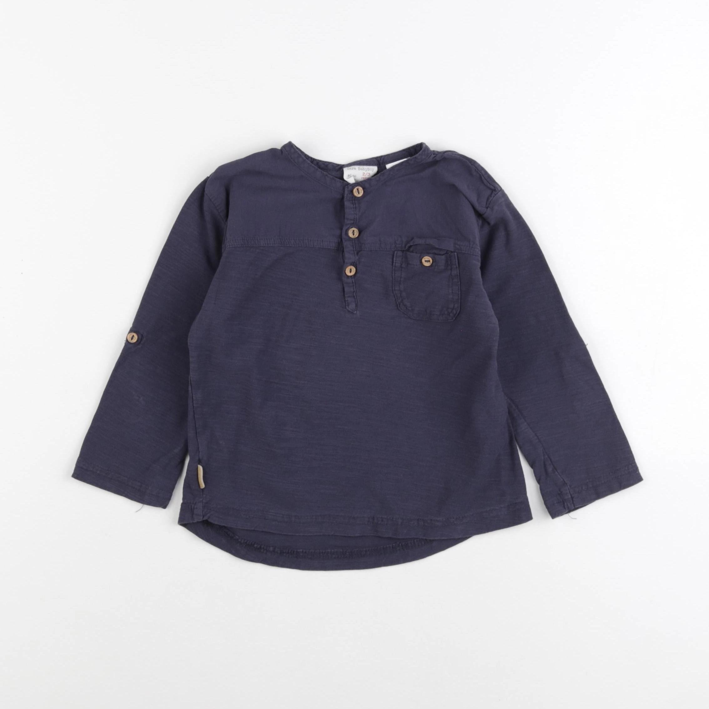 Zara - tee-shirt bleu - 2/3 ans