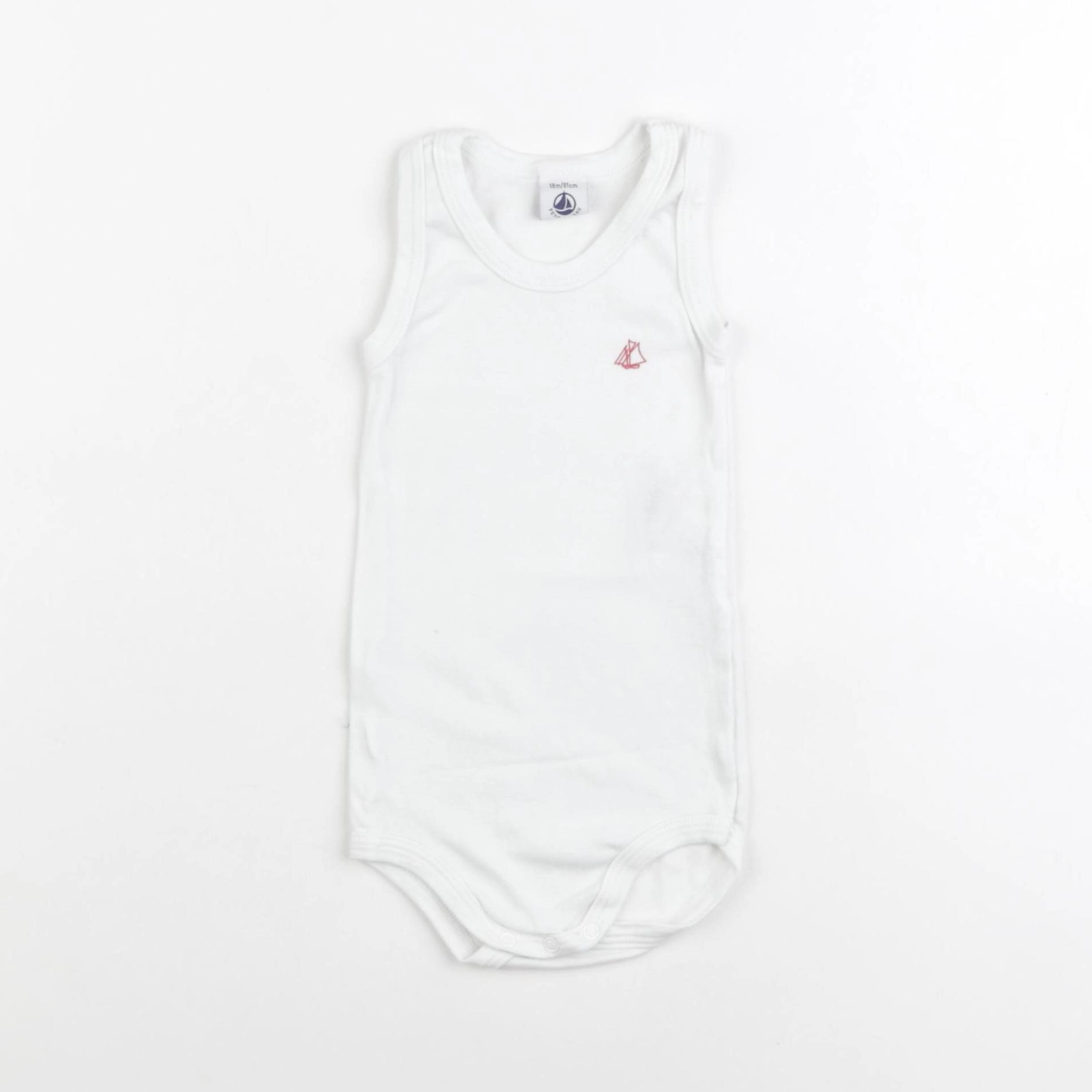 Petit Bateau - body blanc - 18 mois