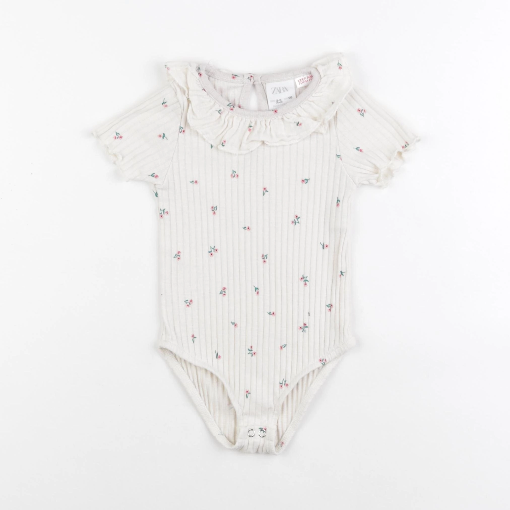 Zara - body à col beige - 2/3 ans