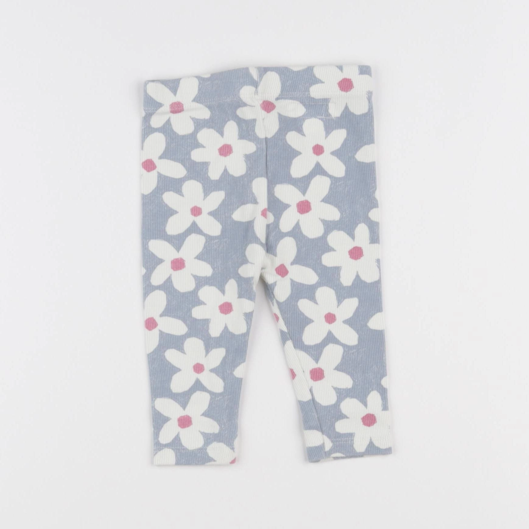 Zara - legging bleu, blanc - 3/6 mois
