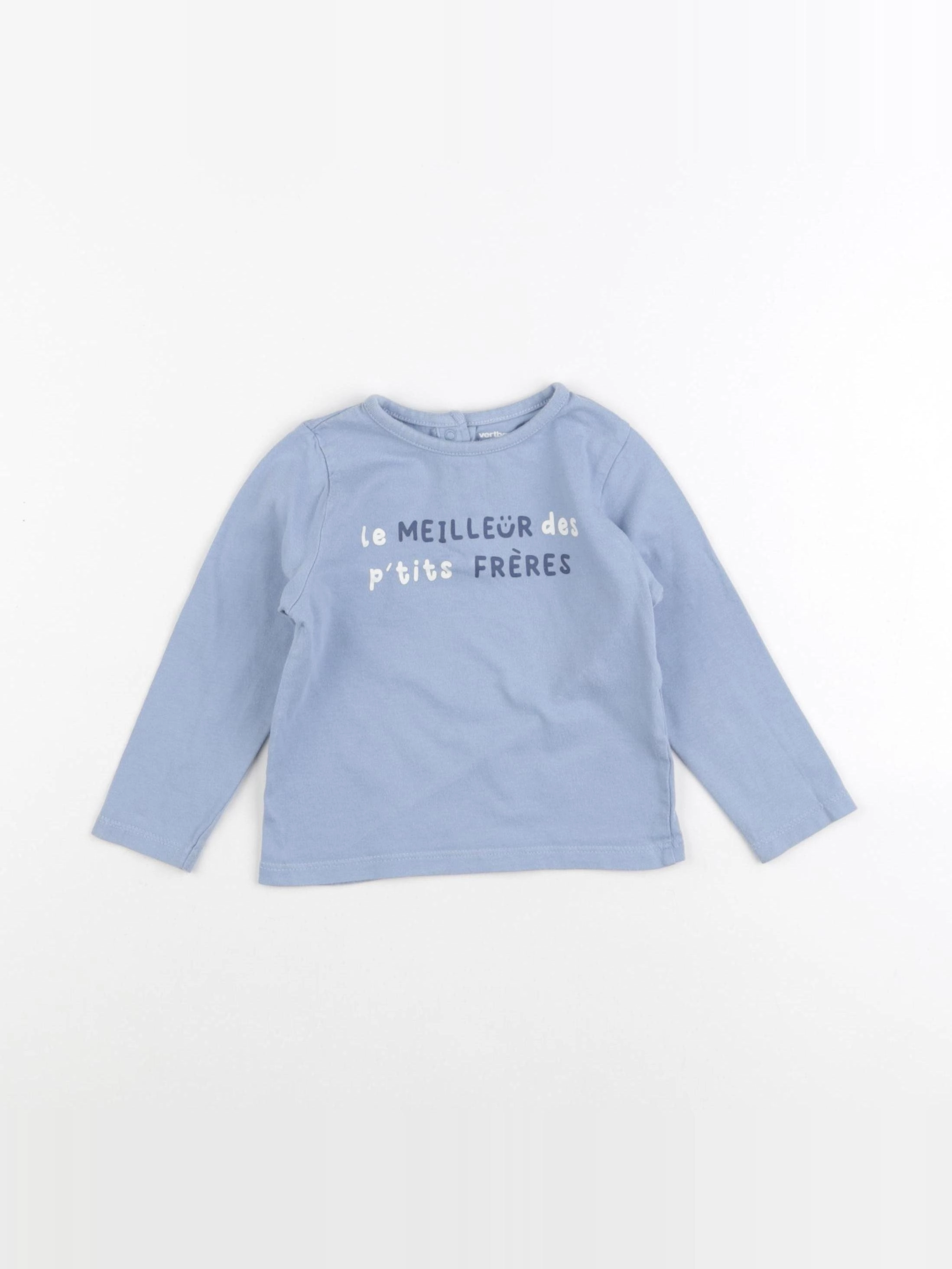 Vertbaudet - tee-shirt bleu - 18 mois
