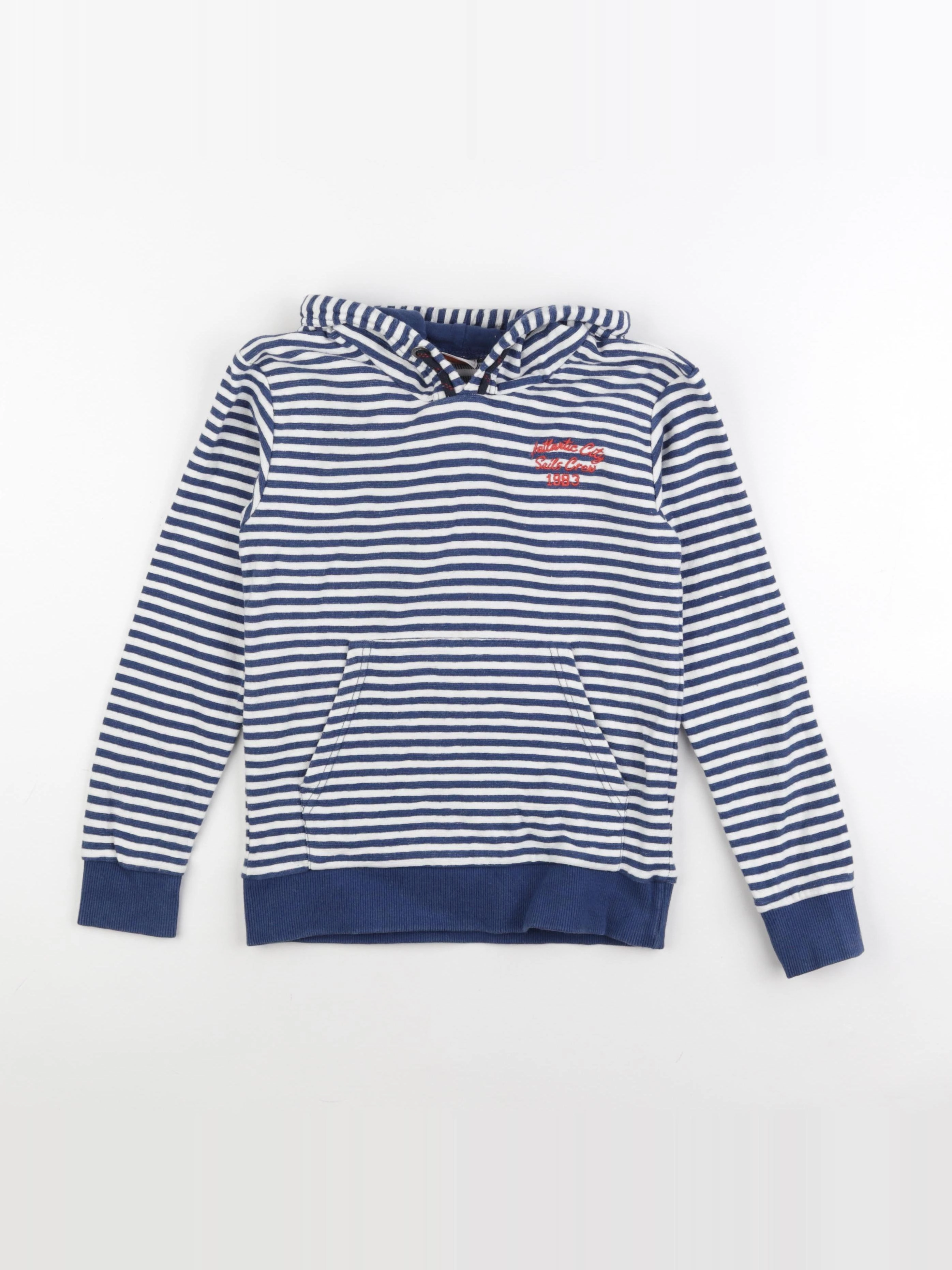 Tape à l'oeil - sweat bleu, blanc - 10 ans