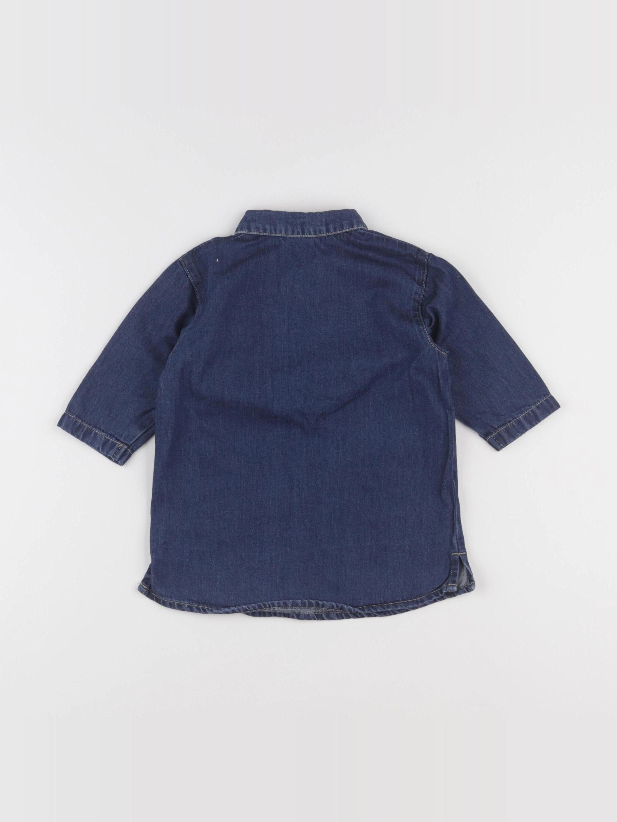 Petit Bateau - robe bleu - 12 mois