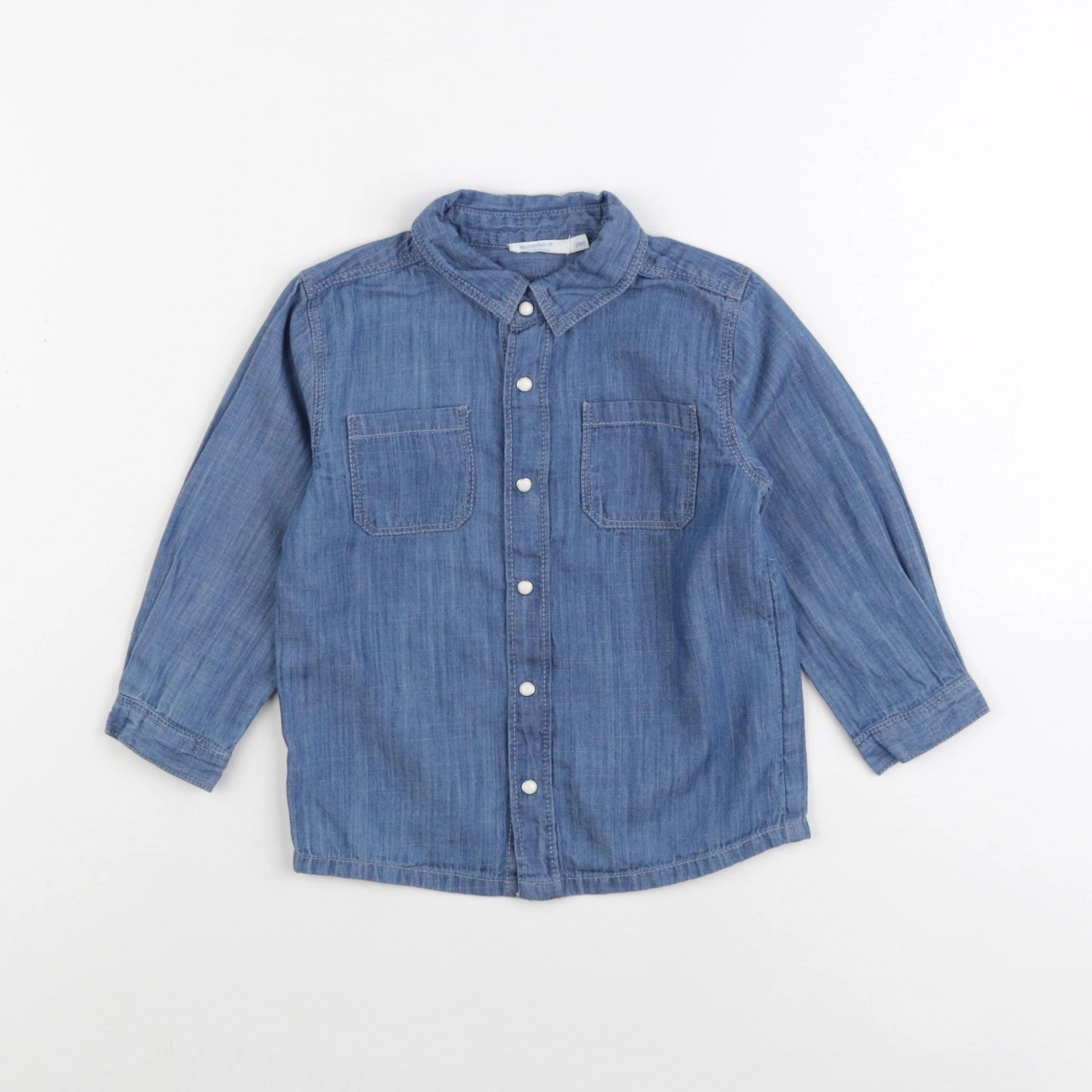 Boutchou - chemise bleu - 24 mois