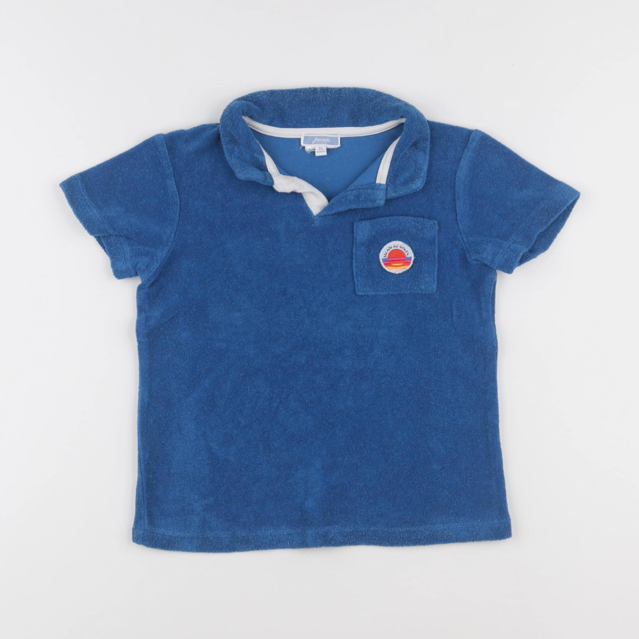 Jacadi - polo bleu - 8 ans