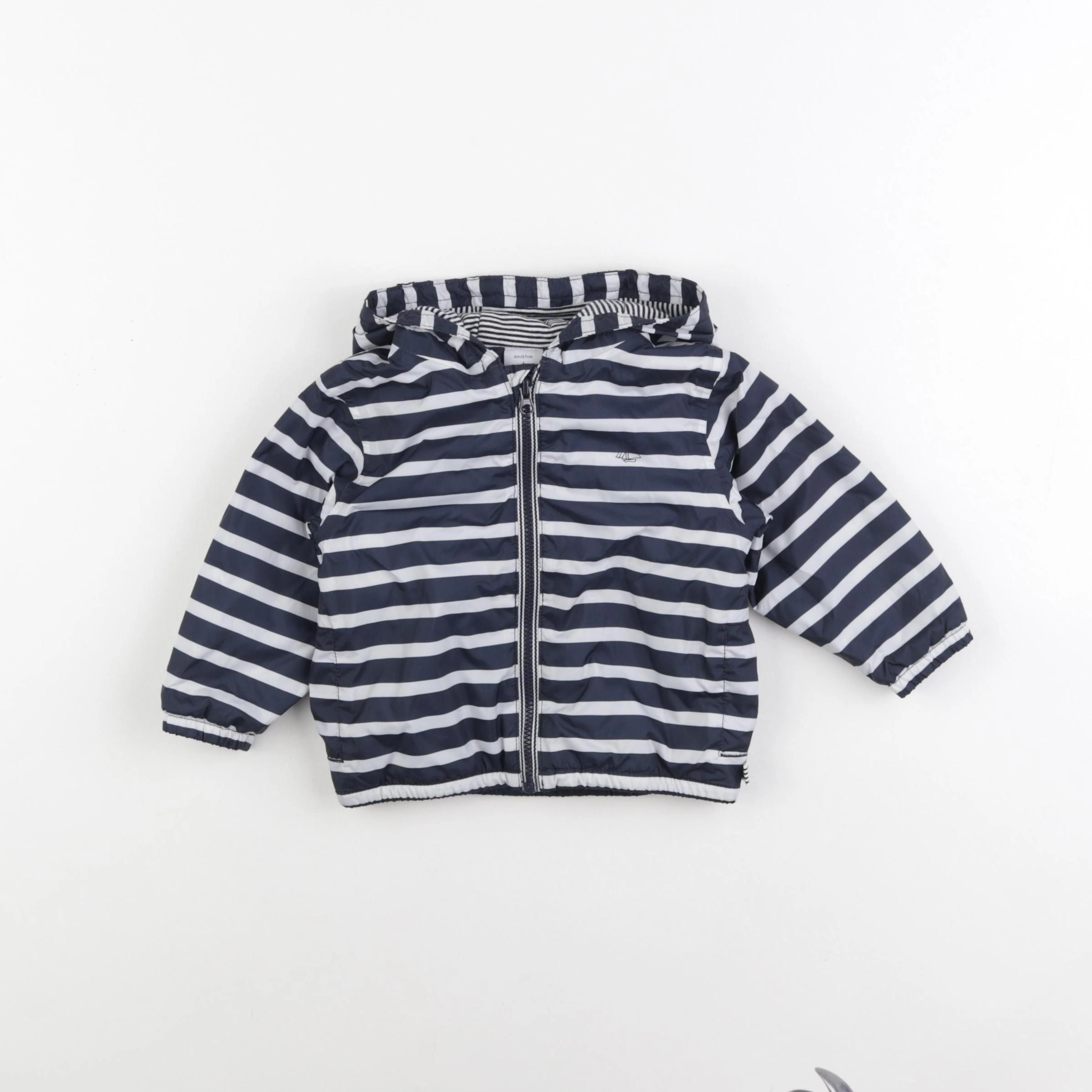 Petit Bateau - imperméable bleu - 6 mois